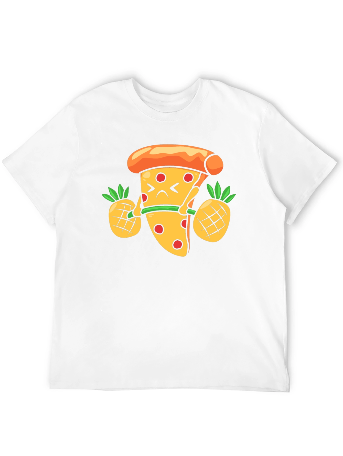 Black Pizza Lifting Pineapple Weights Funny T-Shirt view 12