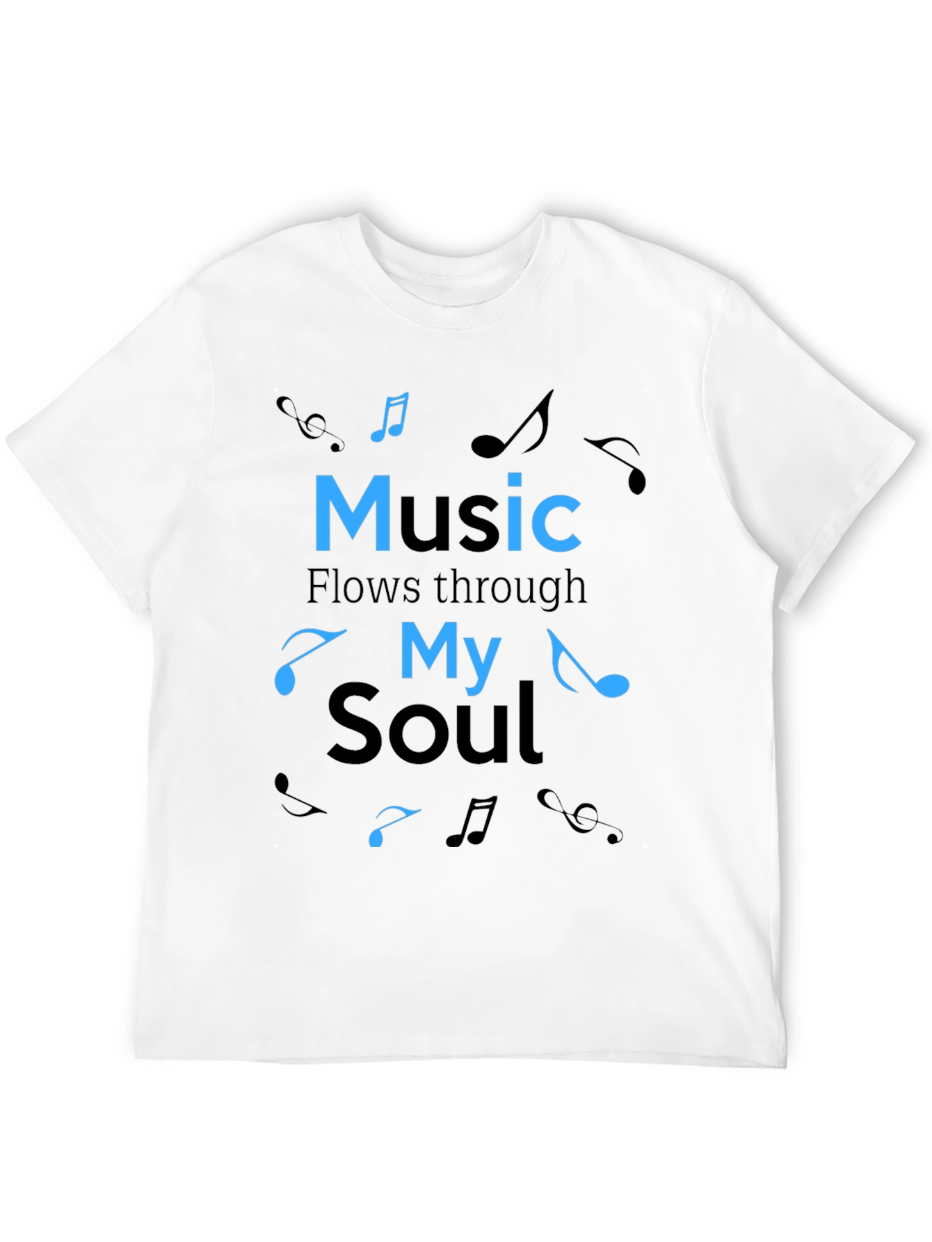 Black Music Flows Through My Soul T-Shirt view 12
