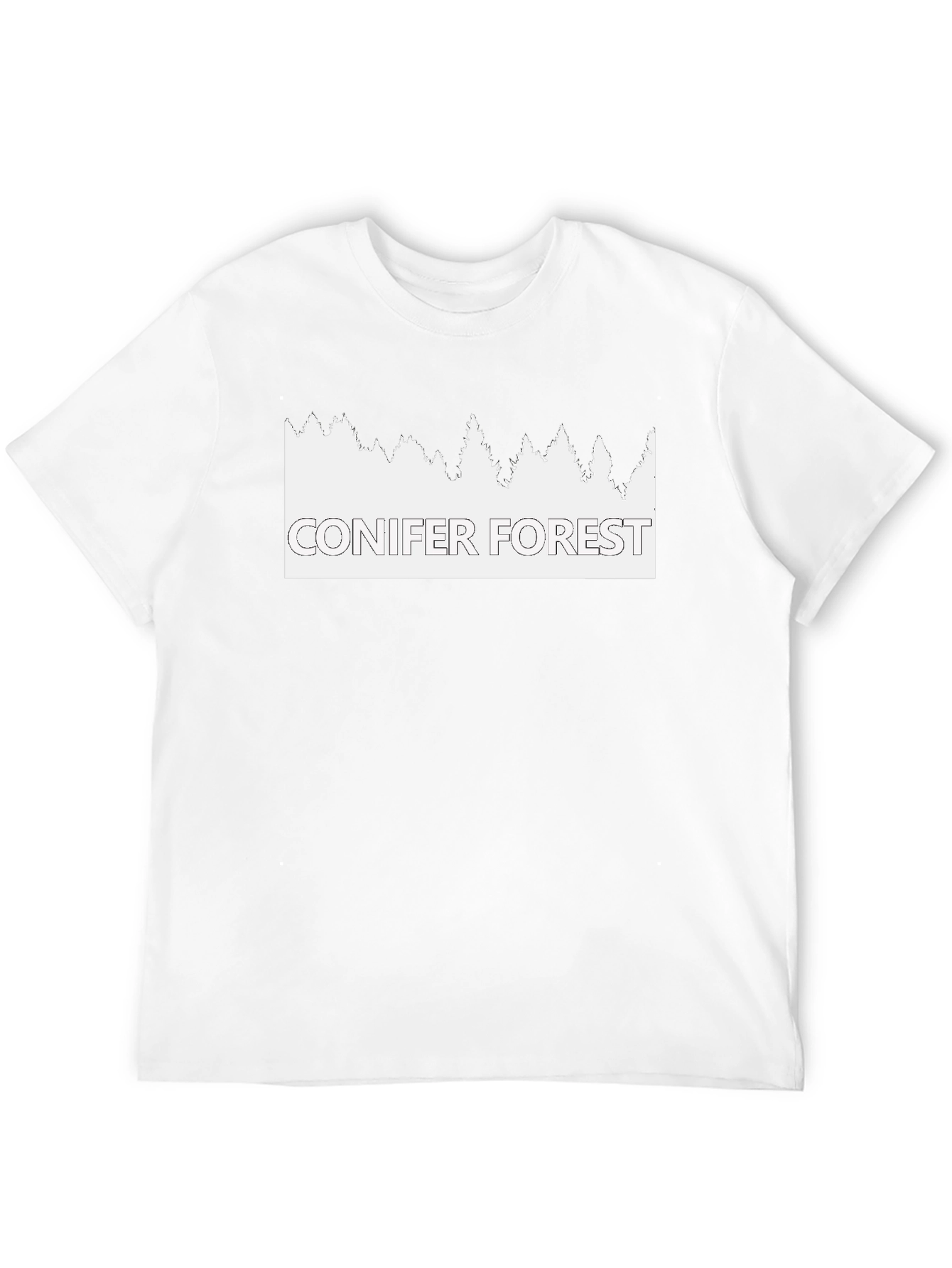 Black Conifer Forest Graphic Tee - Nature Inspired T-Shirt view 12