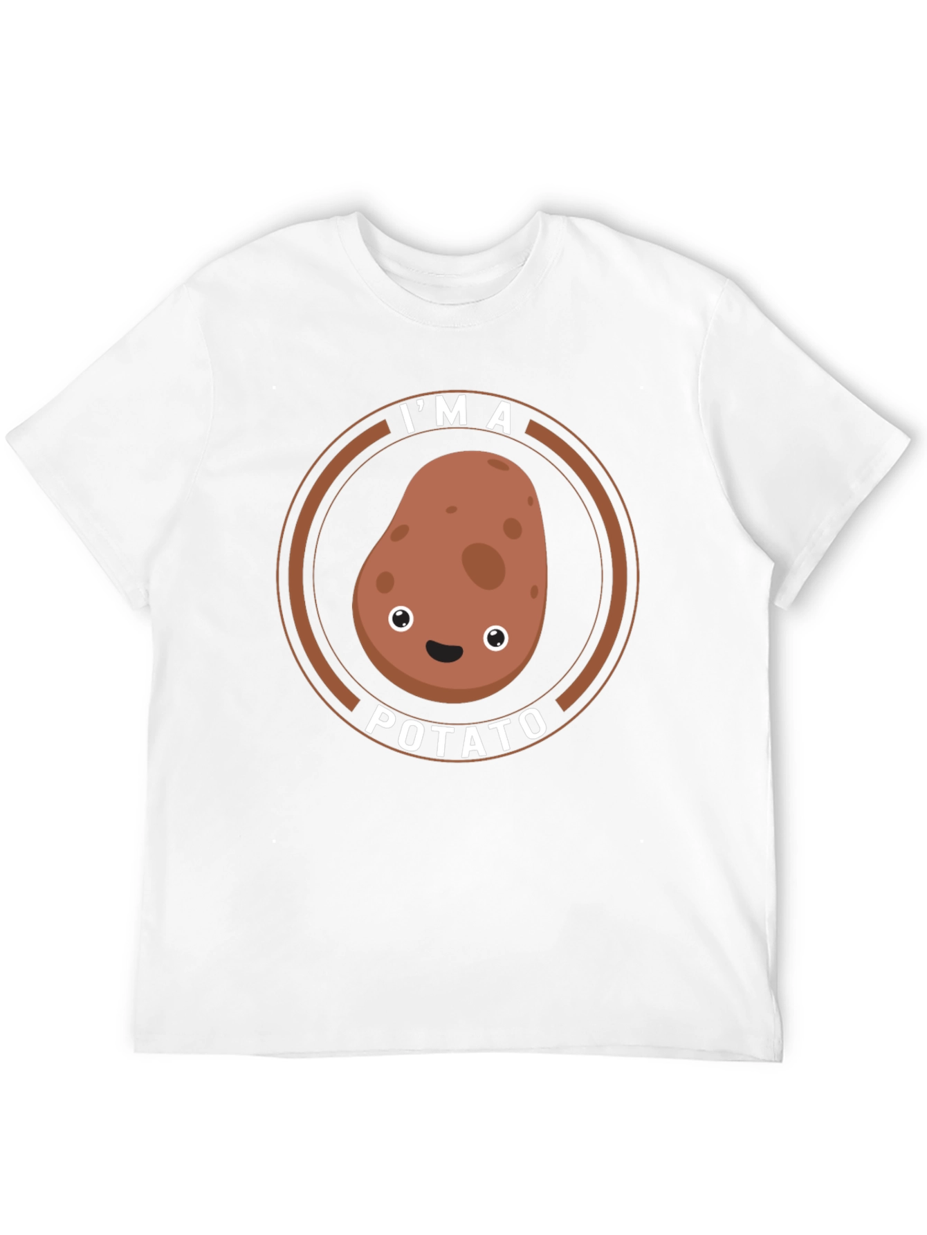 Black I'm A Potato Funny Graphic T-Shirt view 12