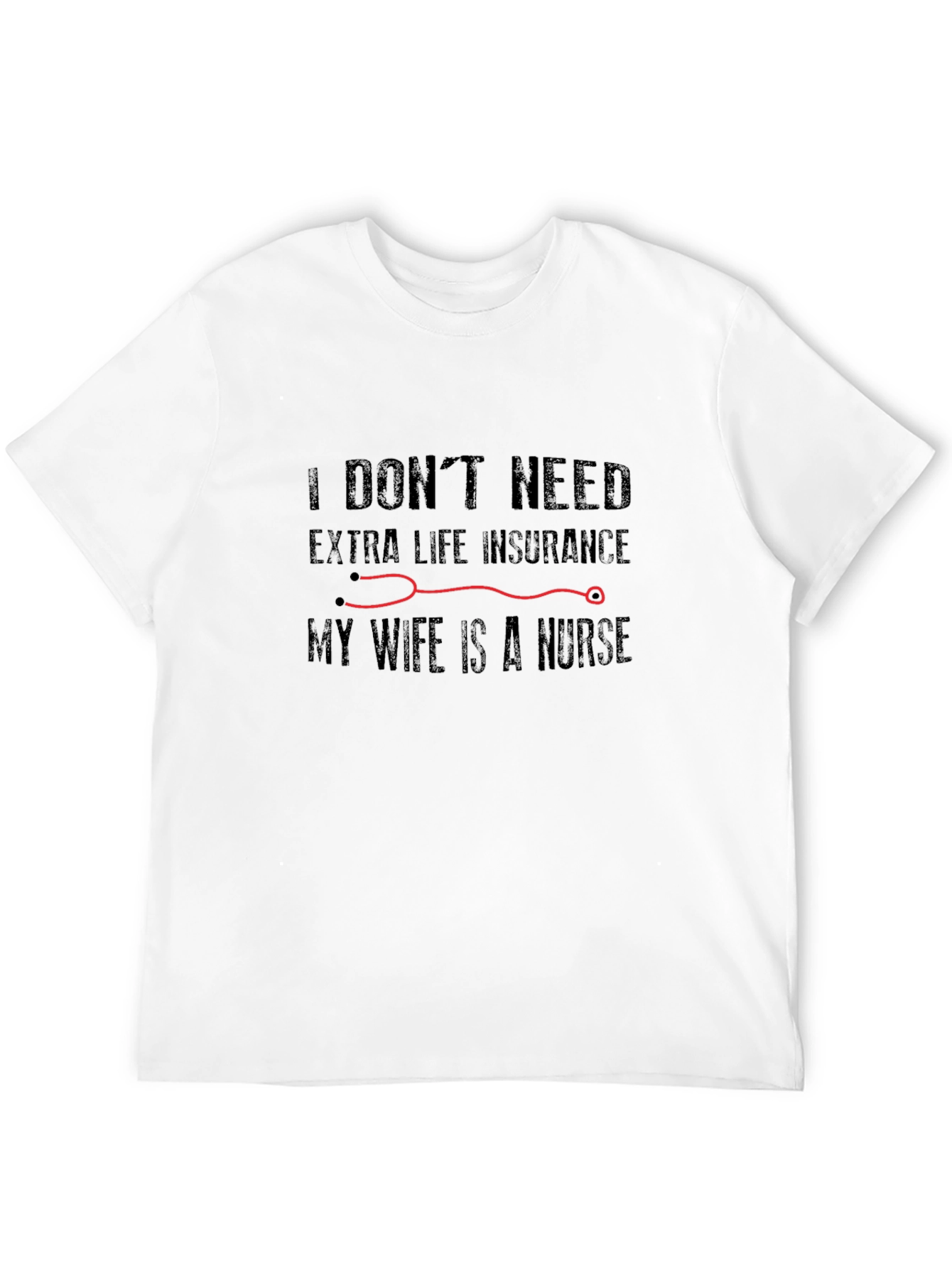 Black Nurse Wife T-Shirt: Extra Life Insurance Humor view 12