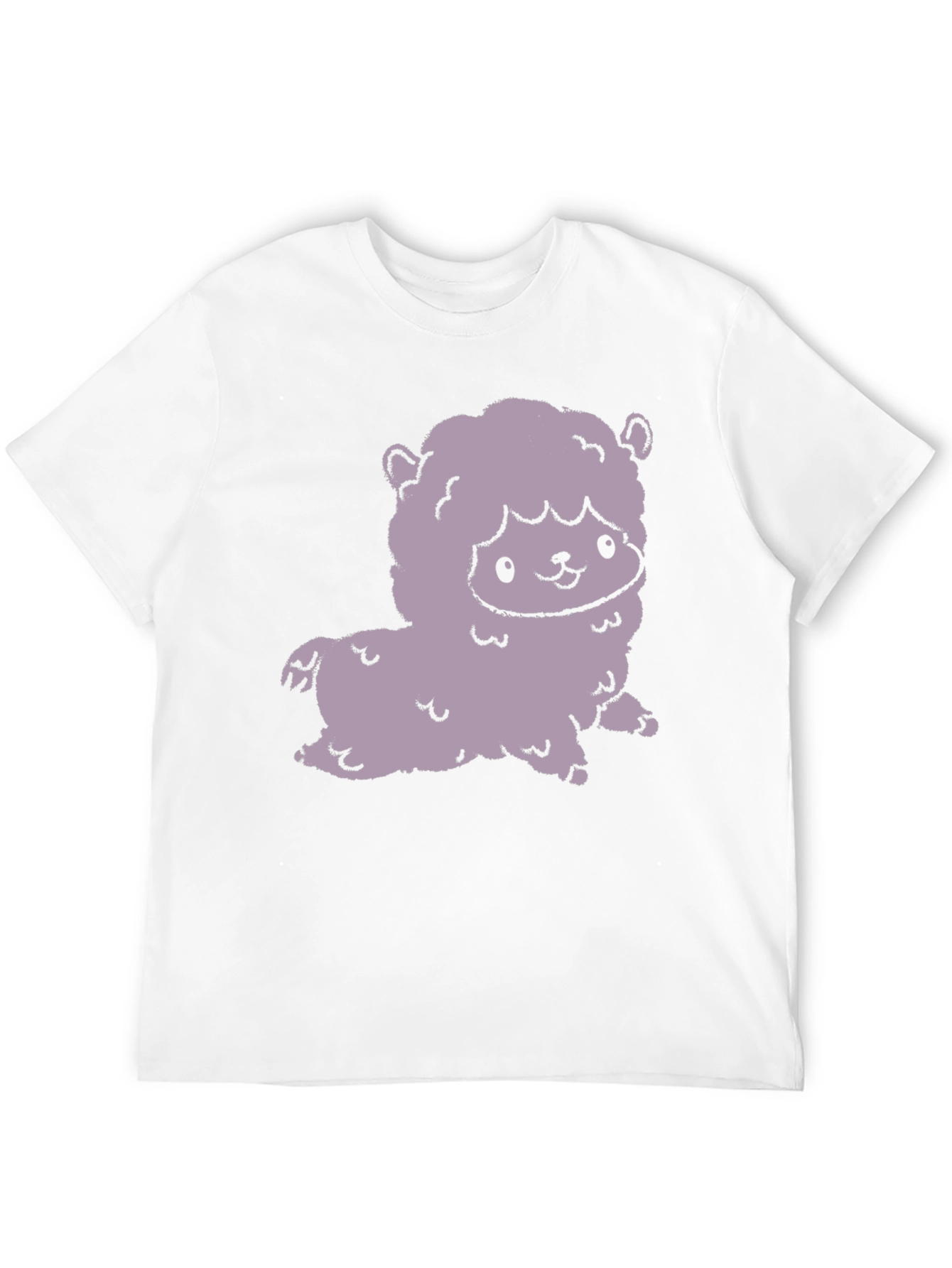 Black Cute Alpaca Graphic Tee - Stylish Black T-Shirt view 12