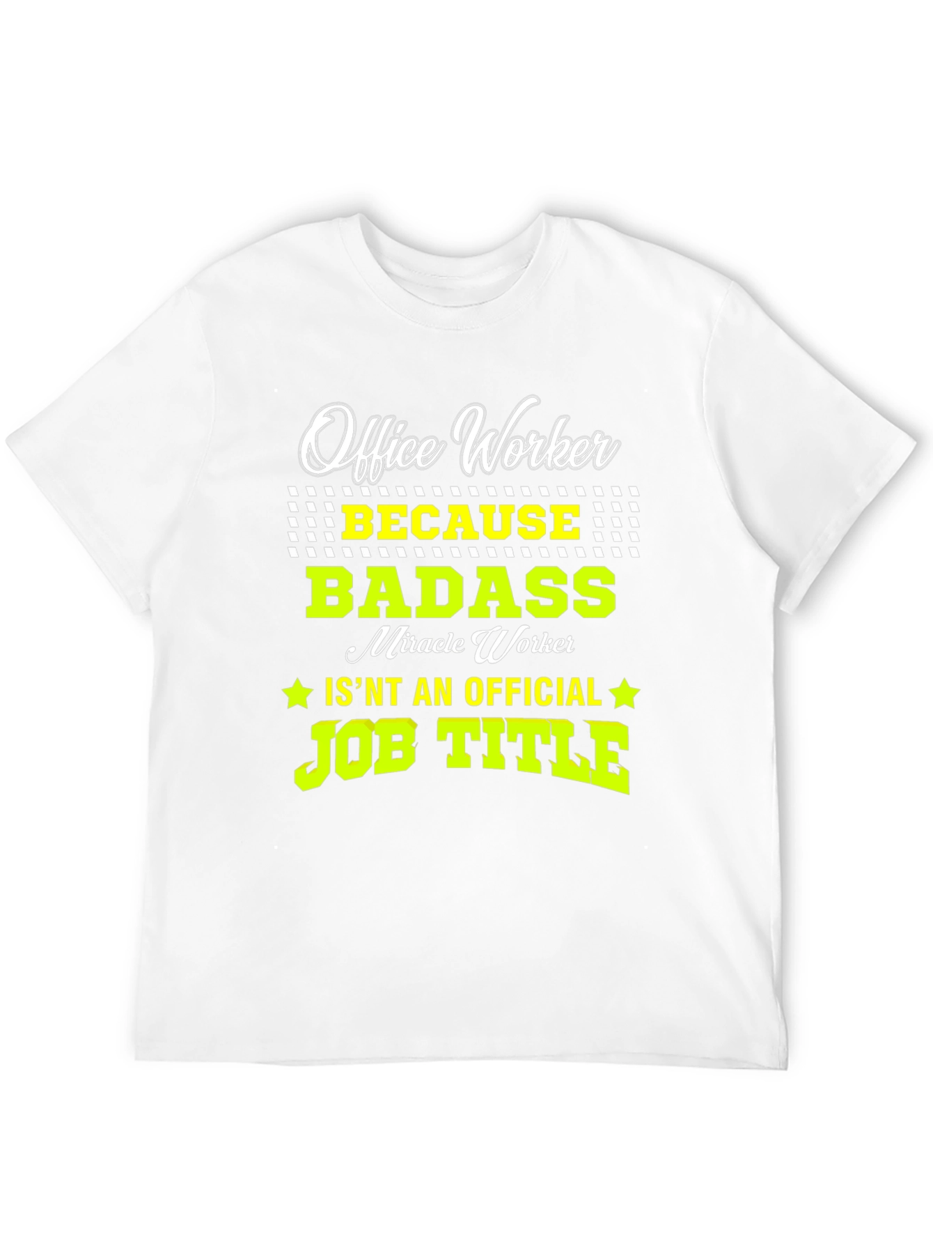 Black Office Worker Badass Job Title Graphic T-Shirt view 12