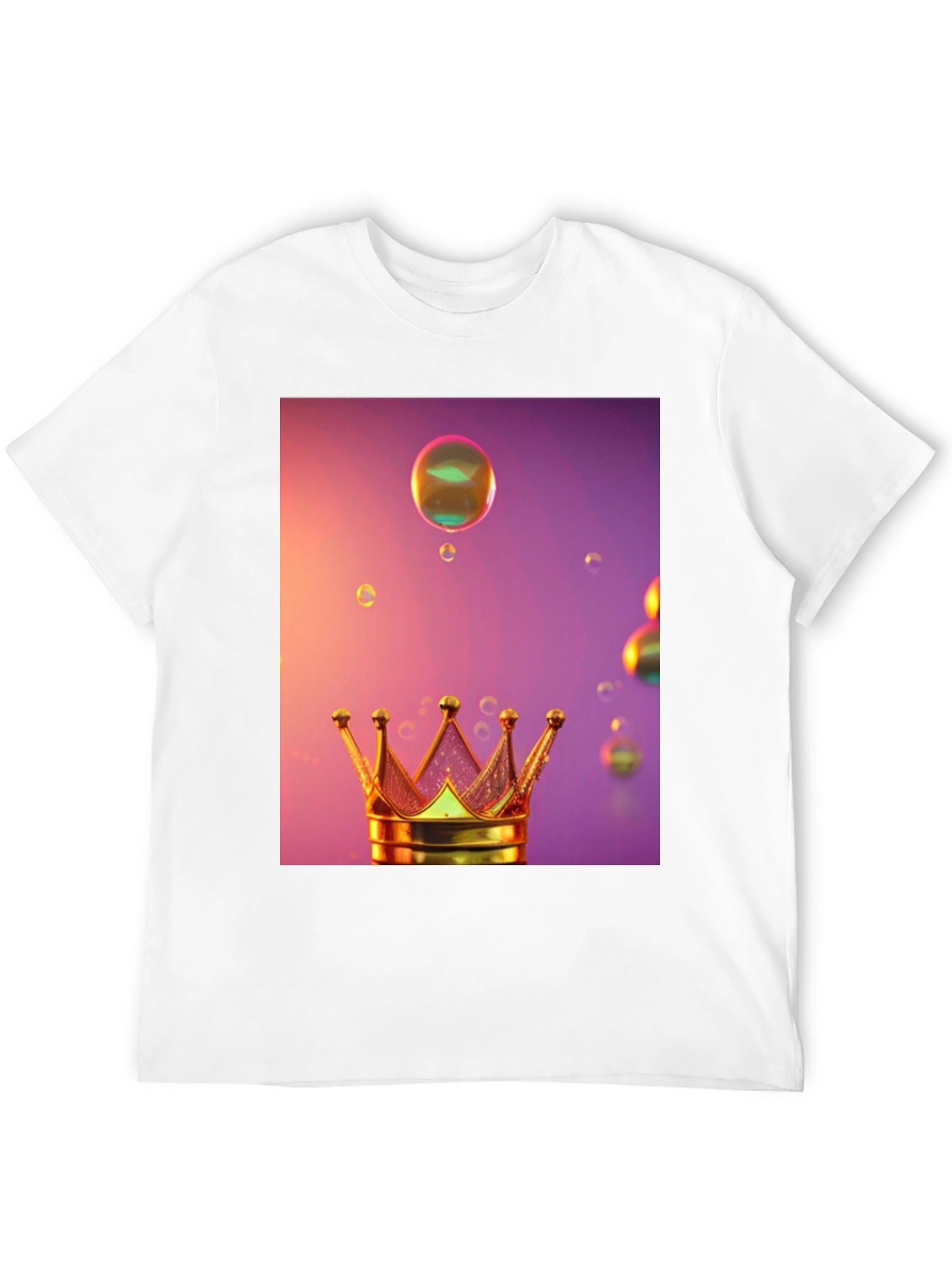 Black Crown and Bubbles Graphic Tee view 12