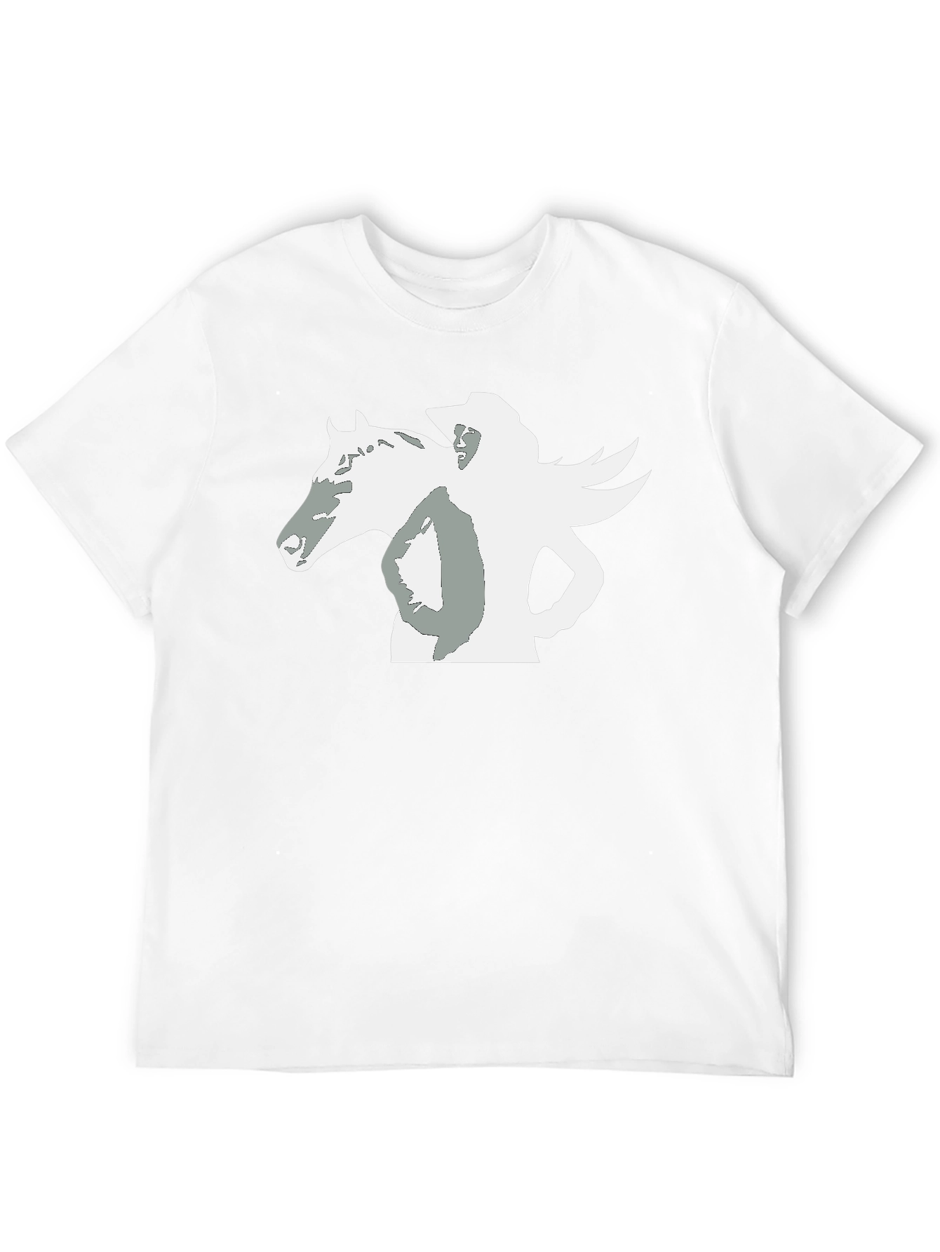 Black Black Tee with Horse and Rider Graphic view 12