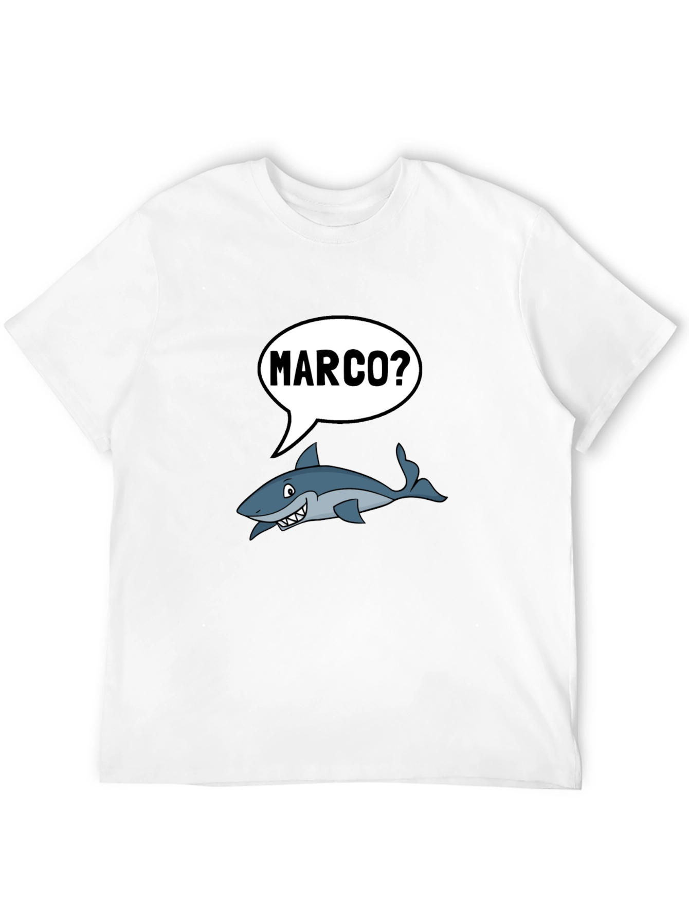 Black Marco Shark T-Shirt - Funny Ocean Humor Tee view 12