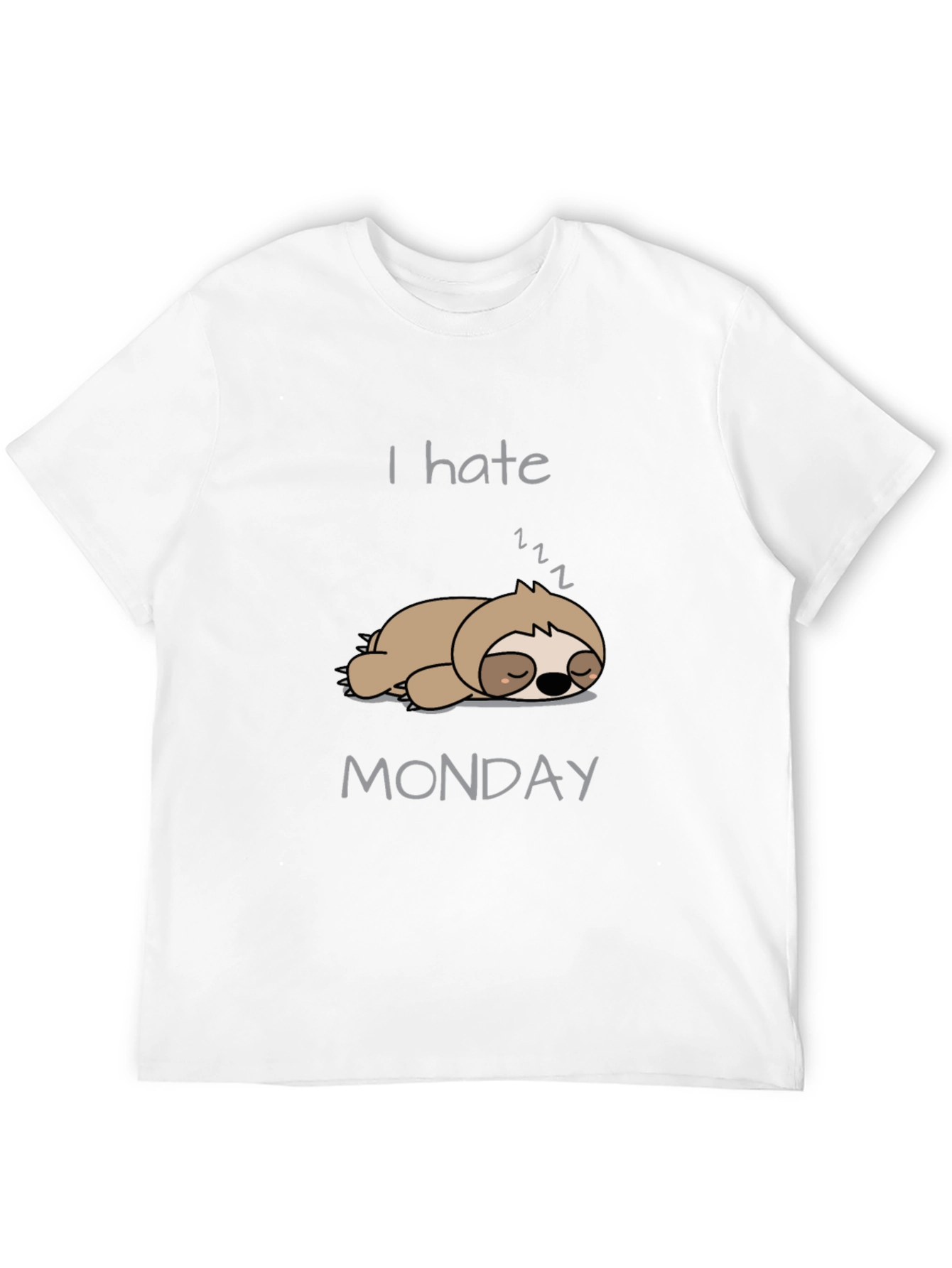 Black I Hate Mondays Sloth T-Shirt - Comfy Tee view 12