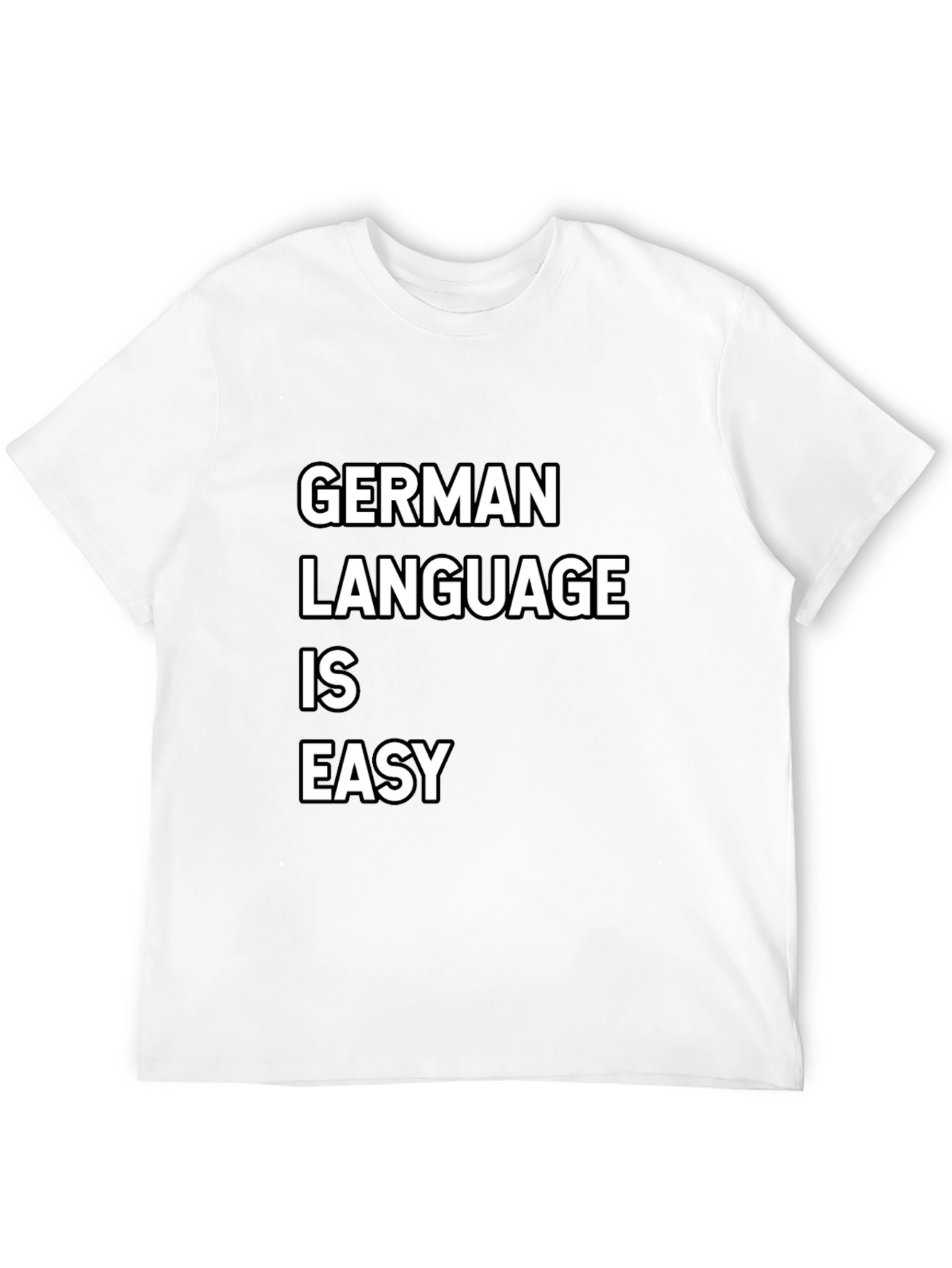 Black German Language Is Easy T-Shirt - Novelty Humor Tee view 12