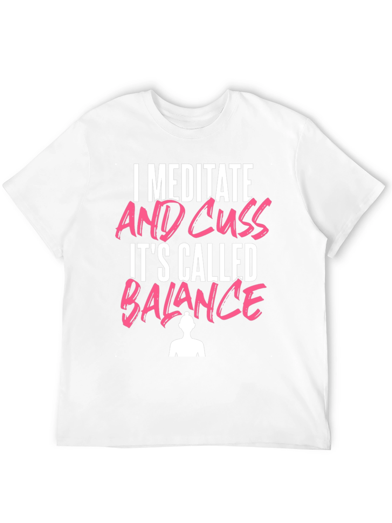 Black Meditate & Cuss T-Shirt Funny Yoga Tee view 12