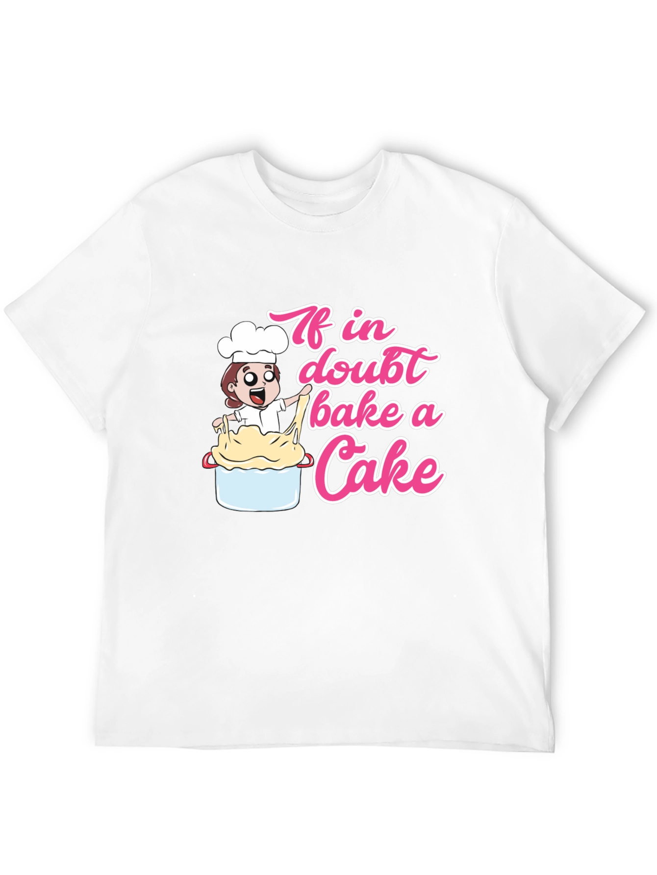 Black If In Doubt, Bake A Cake T-Shirt view 12