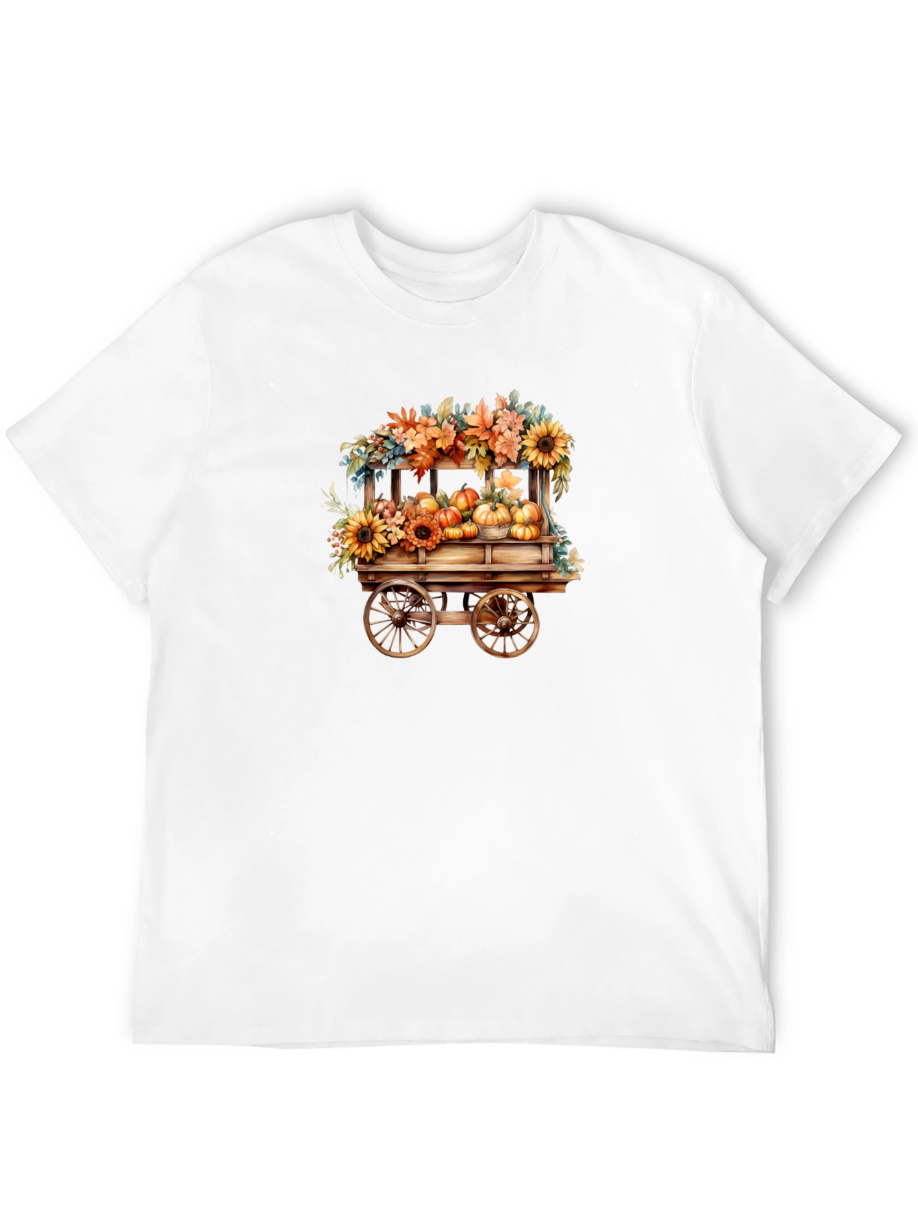 Black Fall Harvest Wagon T-Shirt - Black view 12