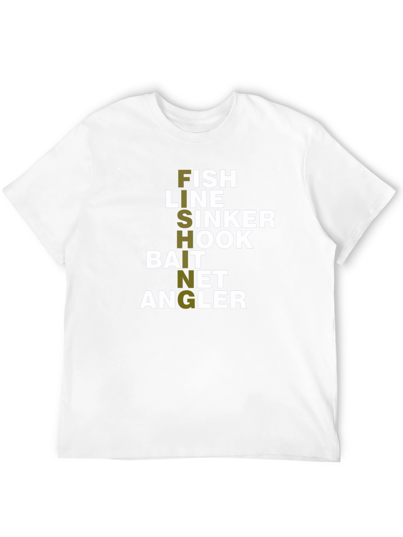 Black Fishing T-Shirt: Fish, Hook, Line, Bait, Angler Design view 12