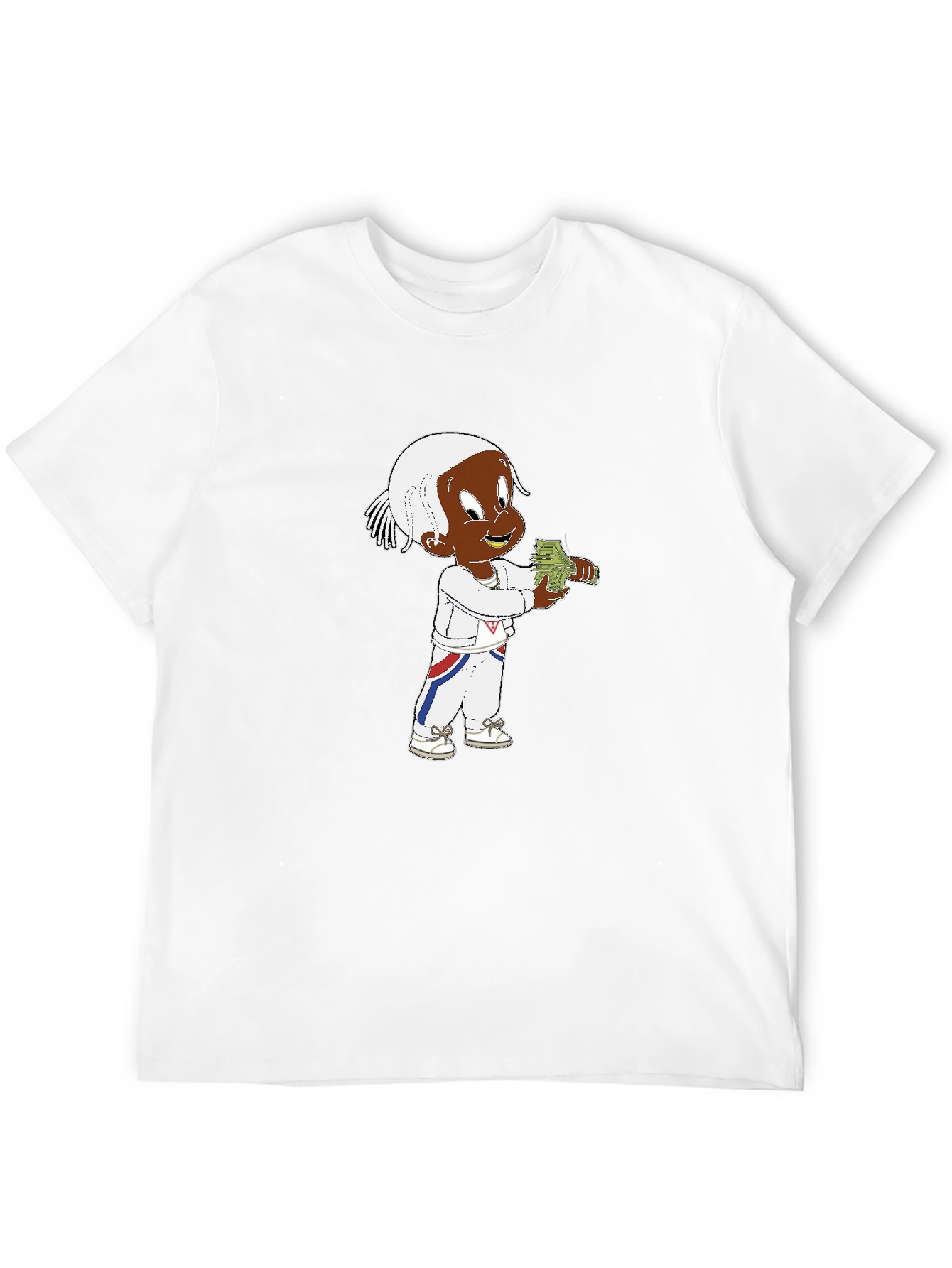 Black Cartoon Character Black T-Shirt view 12