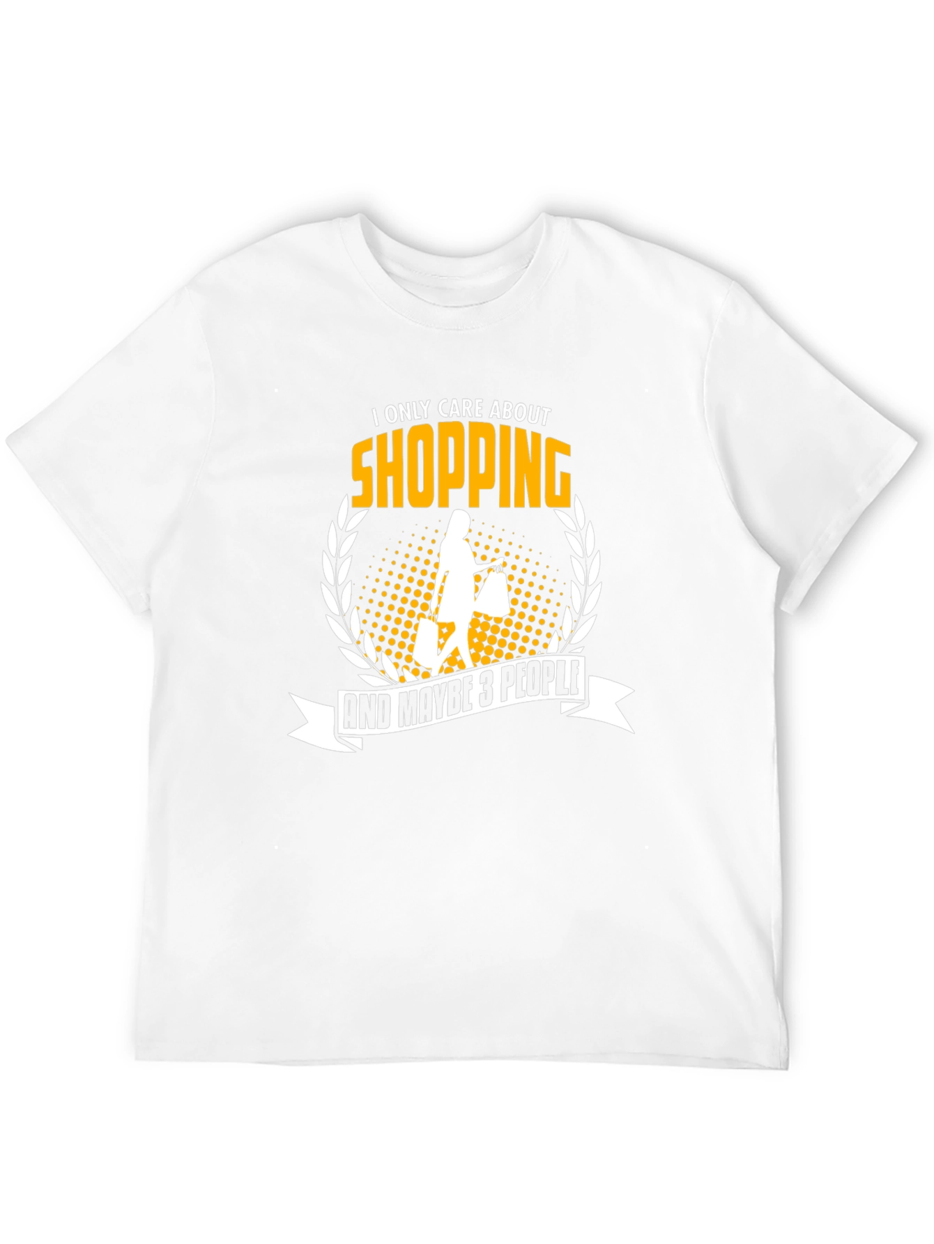 Black Shopping Obsessed T-Shirt - Care About Shopping & Maybe 3 People view 12
