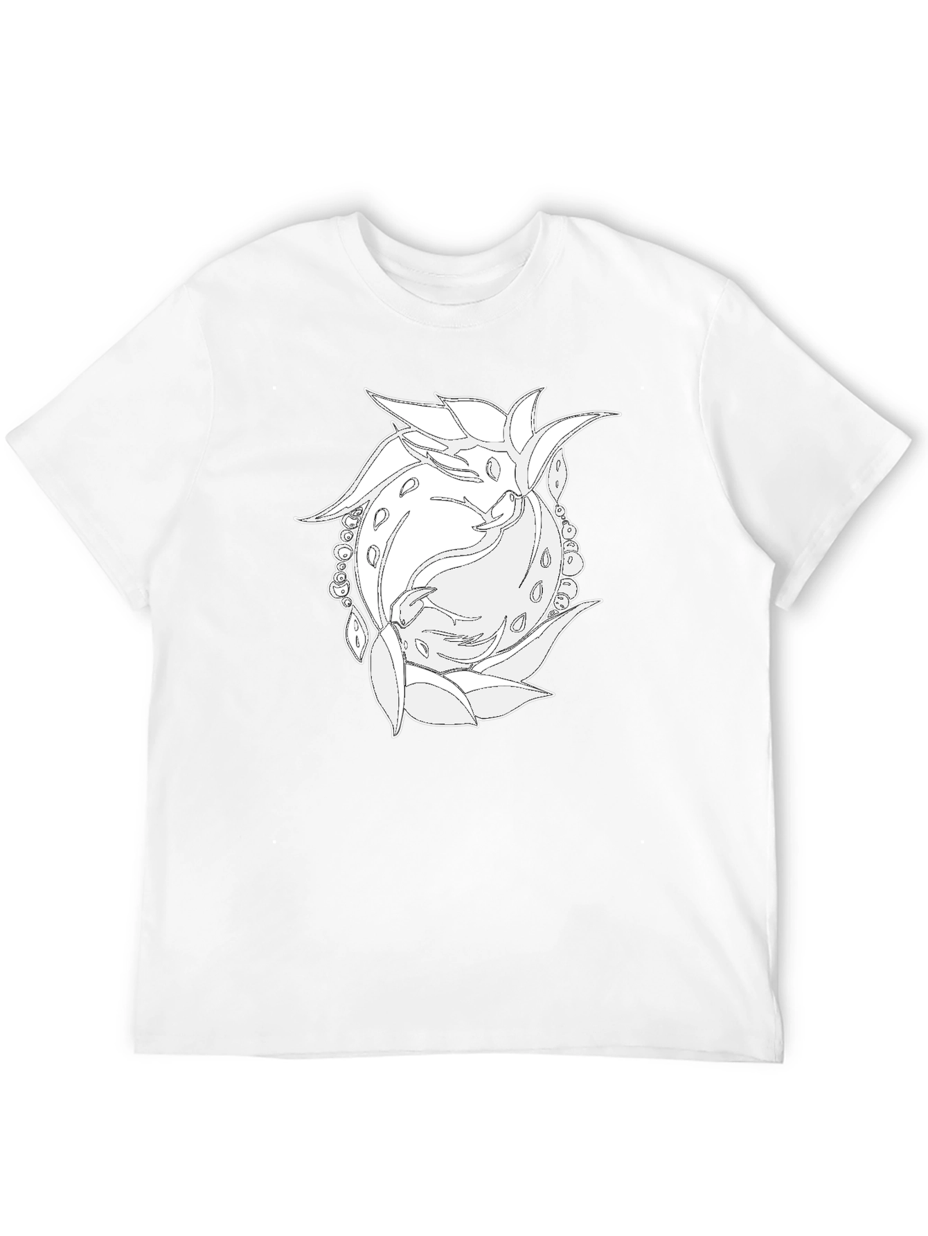 Black Abstract Floral Graphic Tee - Black view 12