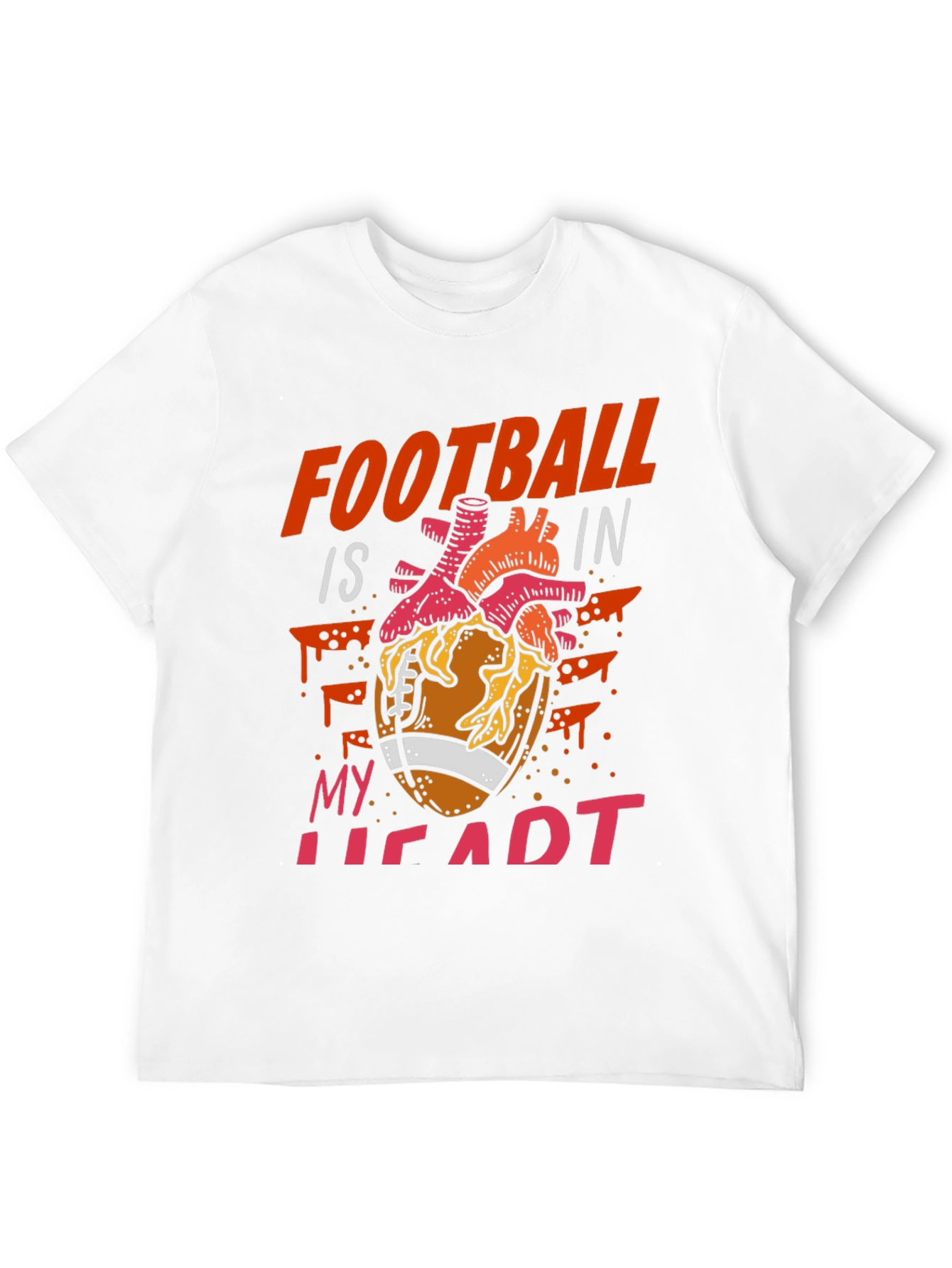 Black Football is in My Heart Graphic Tee view 12