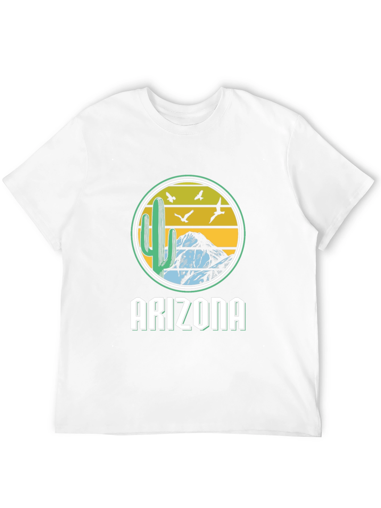 Black Arizona Desert Graphic Tee - Unisex Black T-Shirt view 12