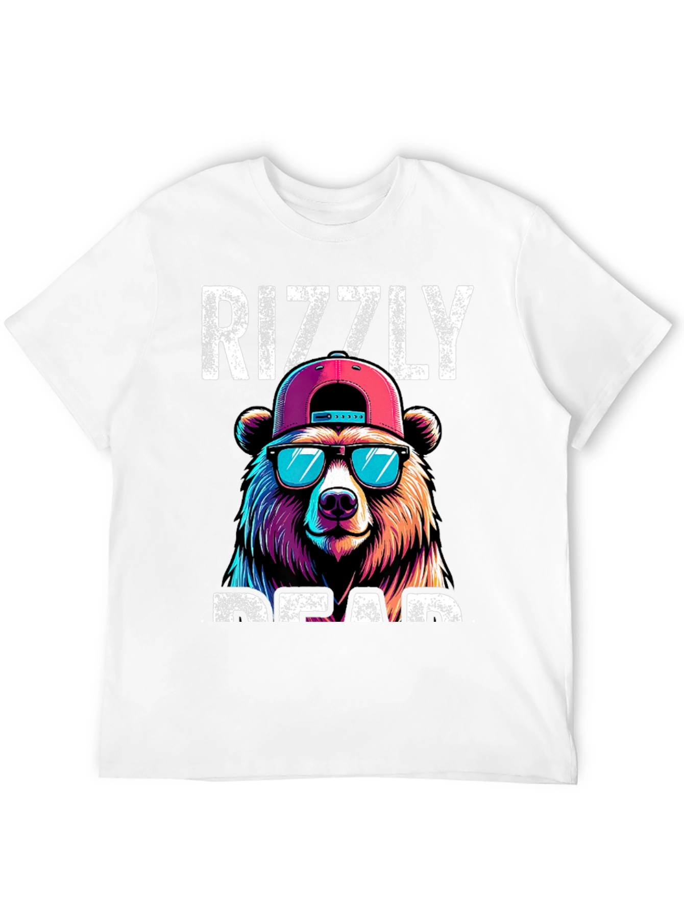 Black Rizzly Bear T-Shirt - Cool Graphic Tee view 12