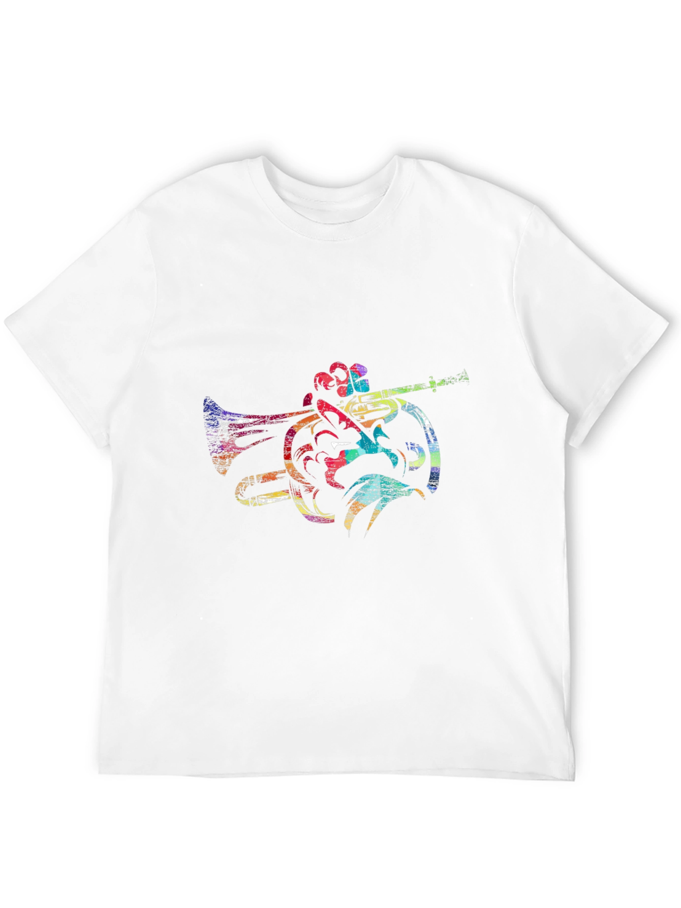 Black Colorful Horn Graphic Black T-Shirt view 12