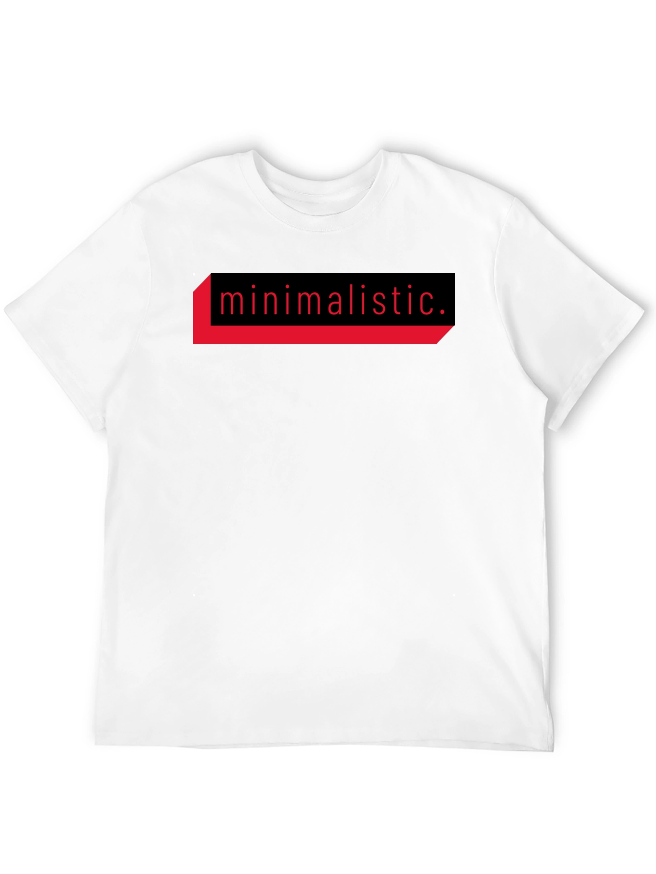 Black Minimalistic Graphic Tee - Black Cotton T-Shirt view 12