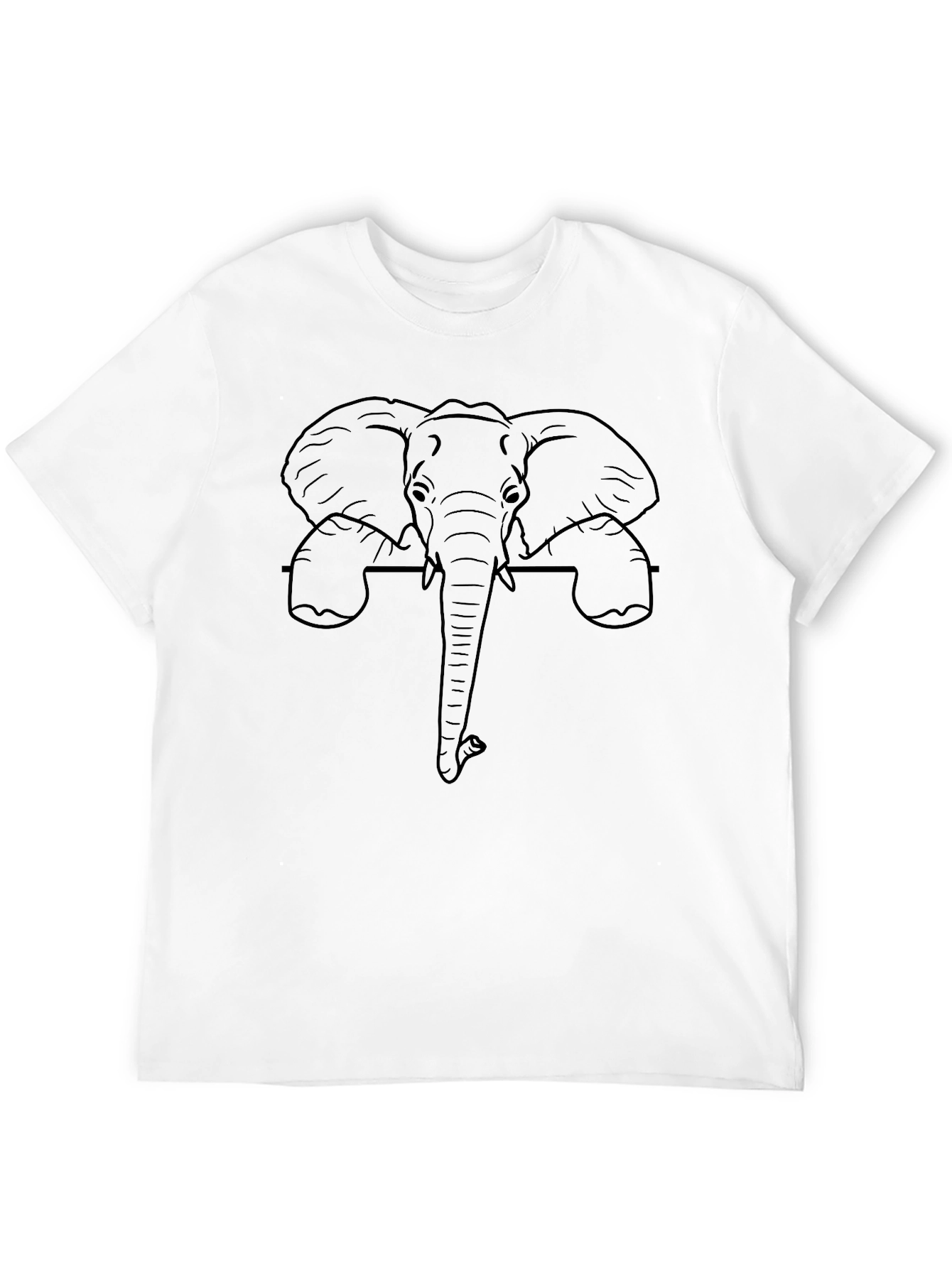 Black Elephant Graphic Tee - Black Cotton Shirt view 12
