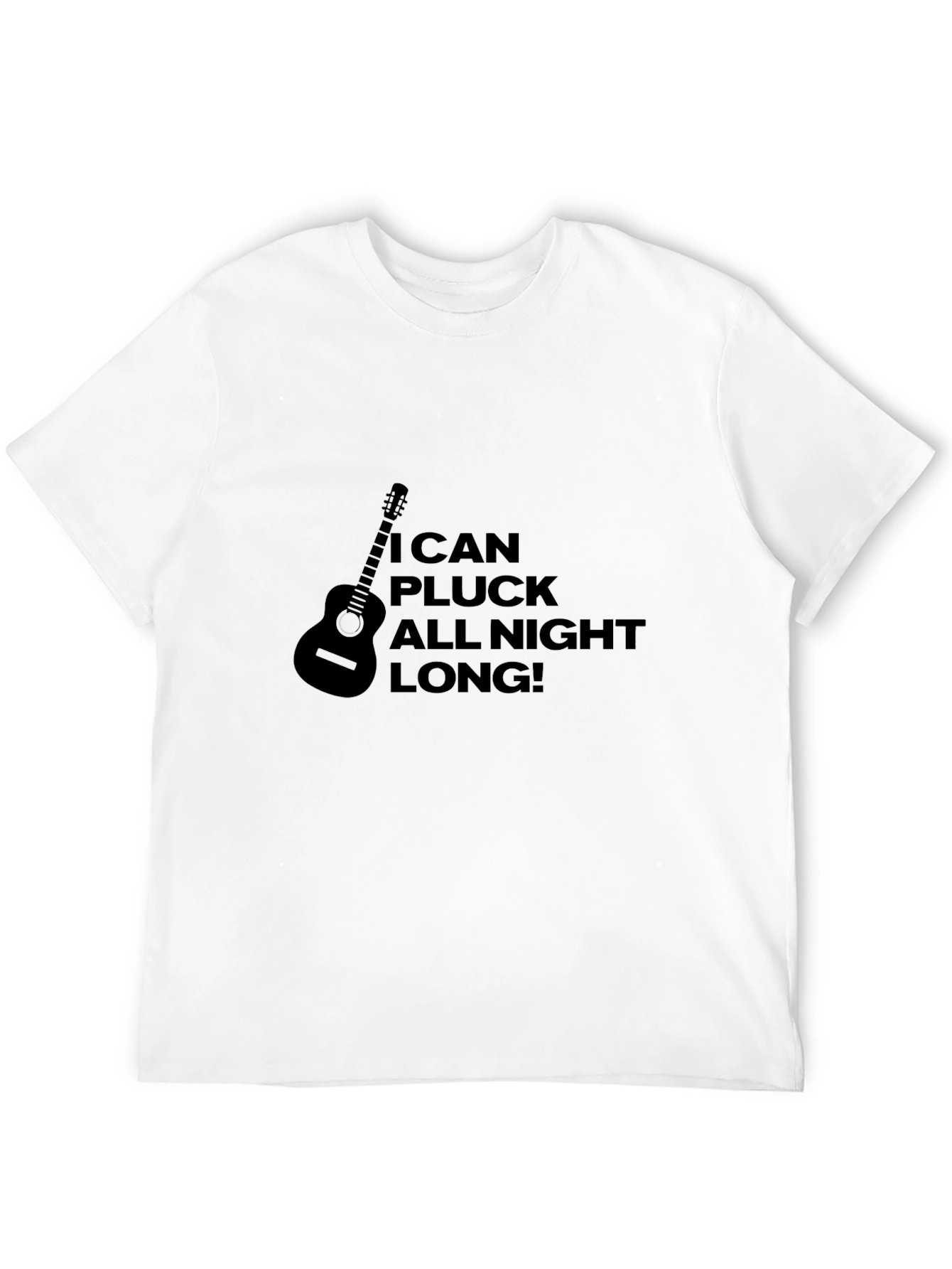 Black I Can Pluck All Night Long! Guitar T-Shirt view 12