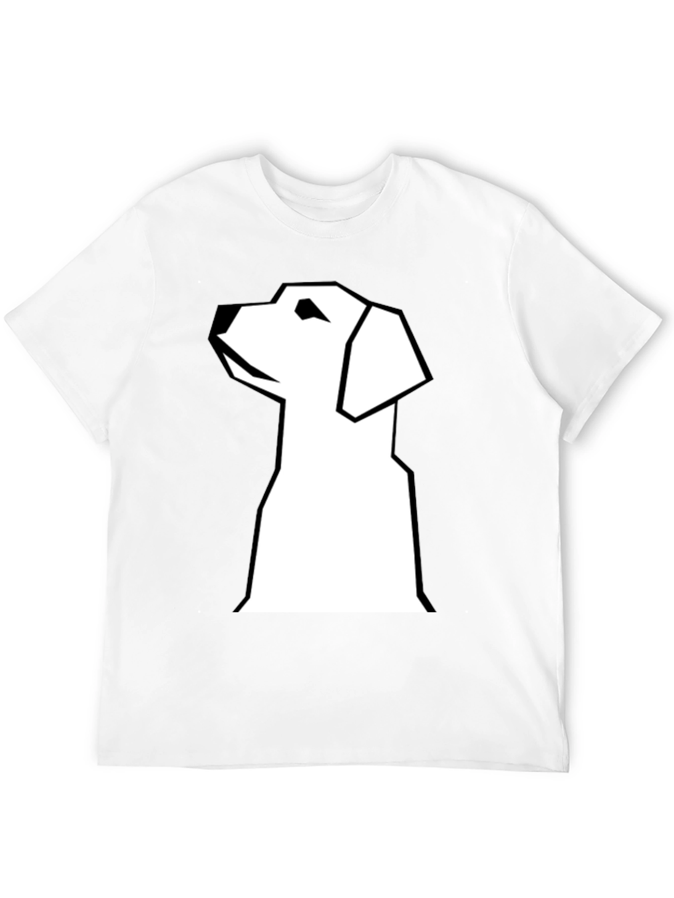 Black Geometric Dog Graphic Tee - Modern Style view 12