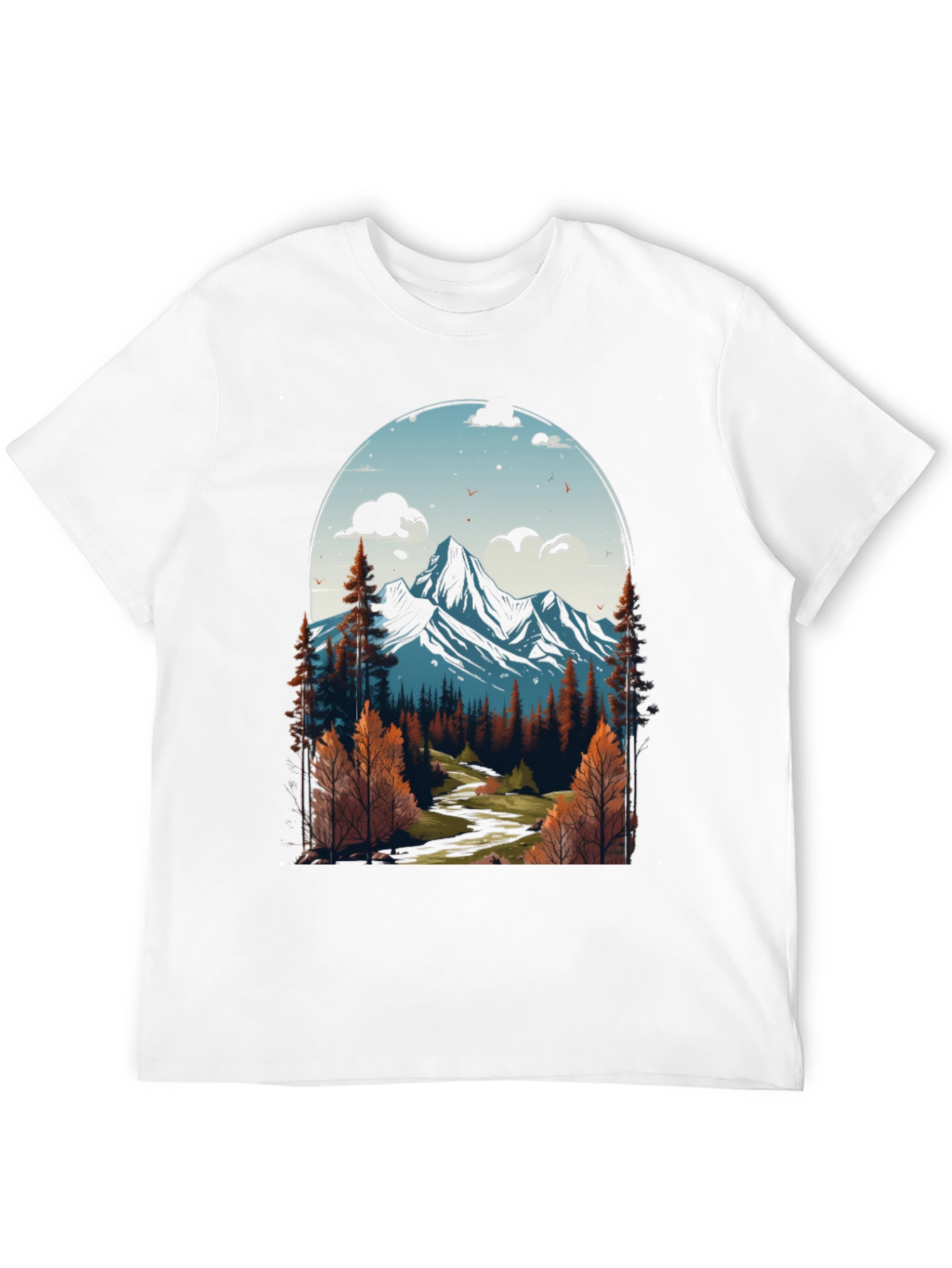 Black Mountain Vista Graphic Tee - Nature Inspired Design view 12