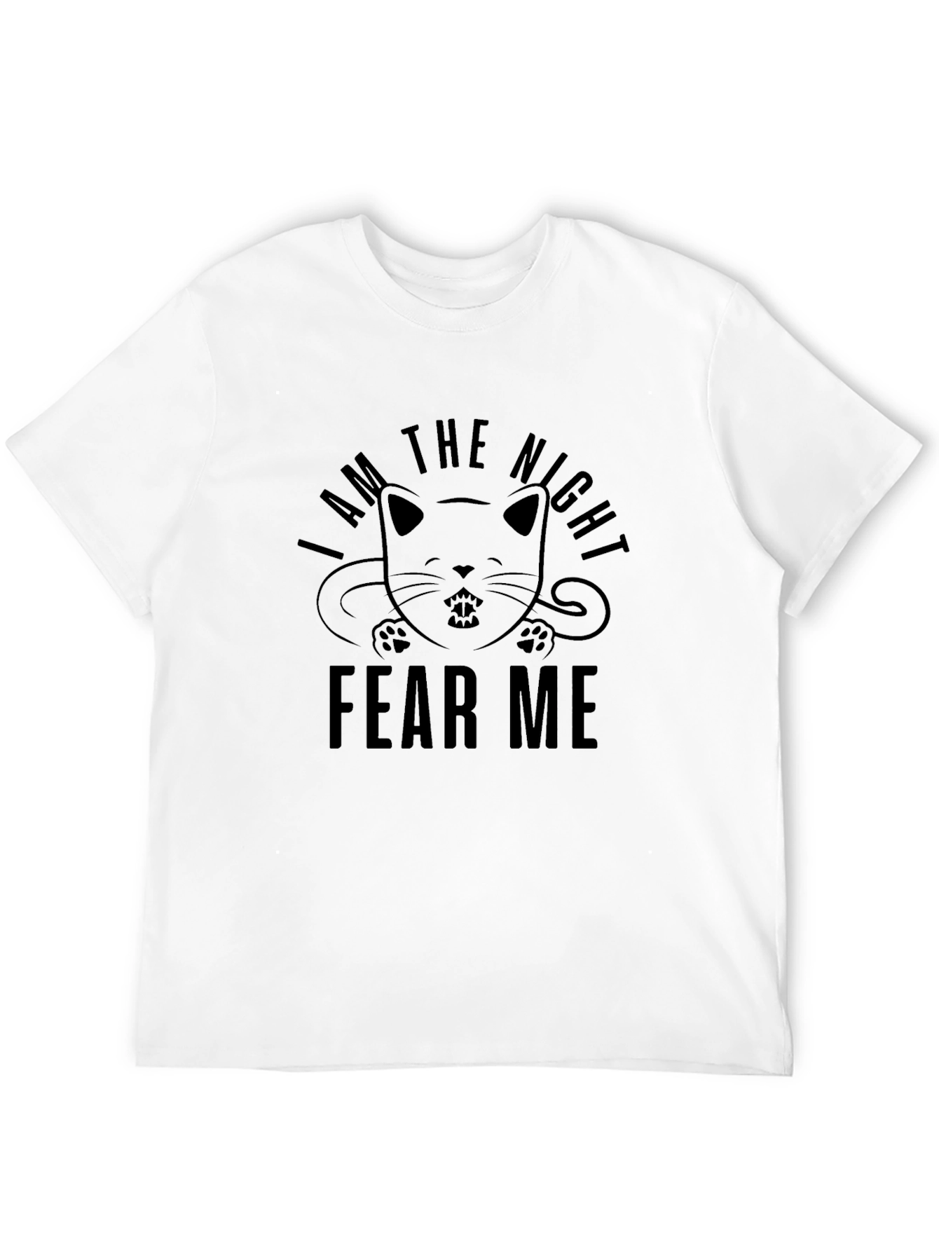 Black I Am The Night Cat Graphic T-Shirt - Black view 12