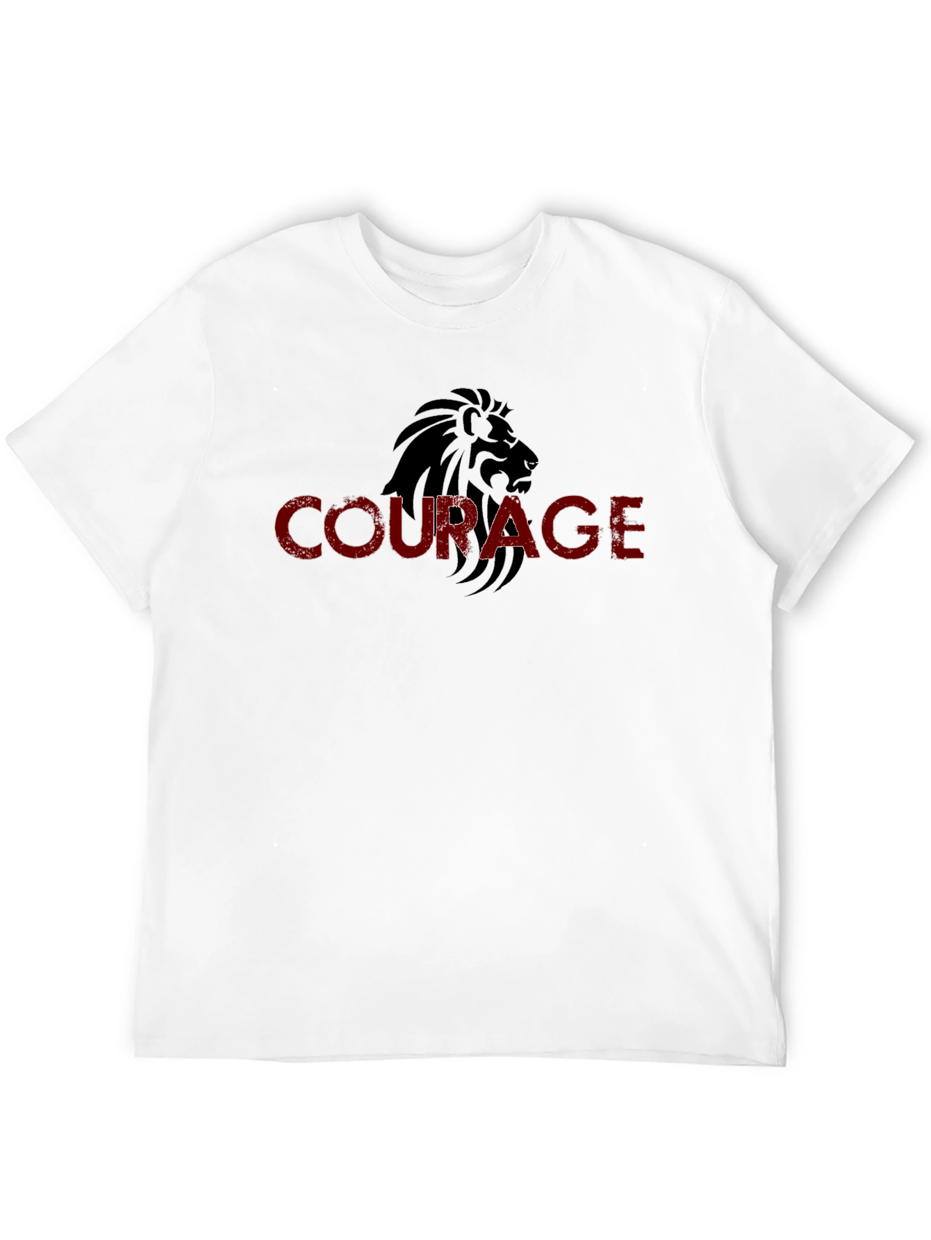 Black Courage Lion Graphic Black T-Shirt view 12