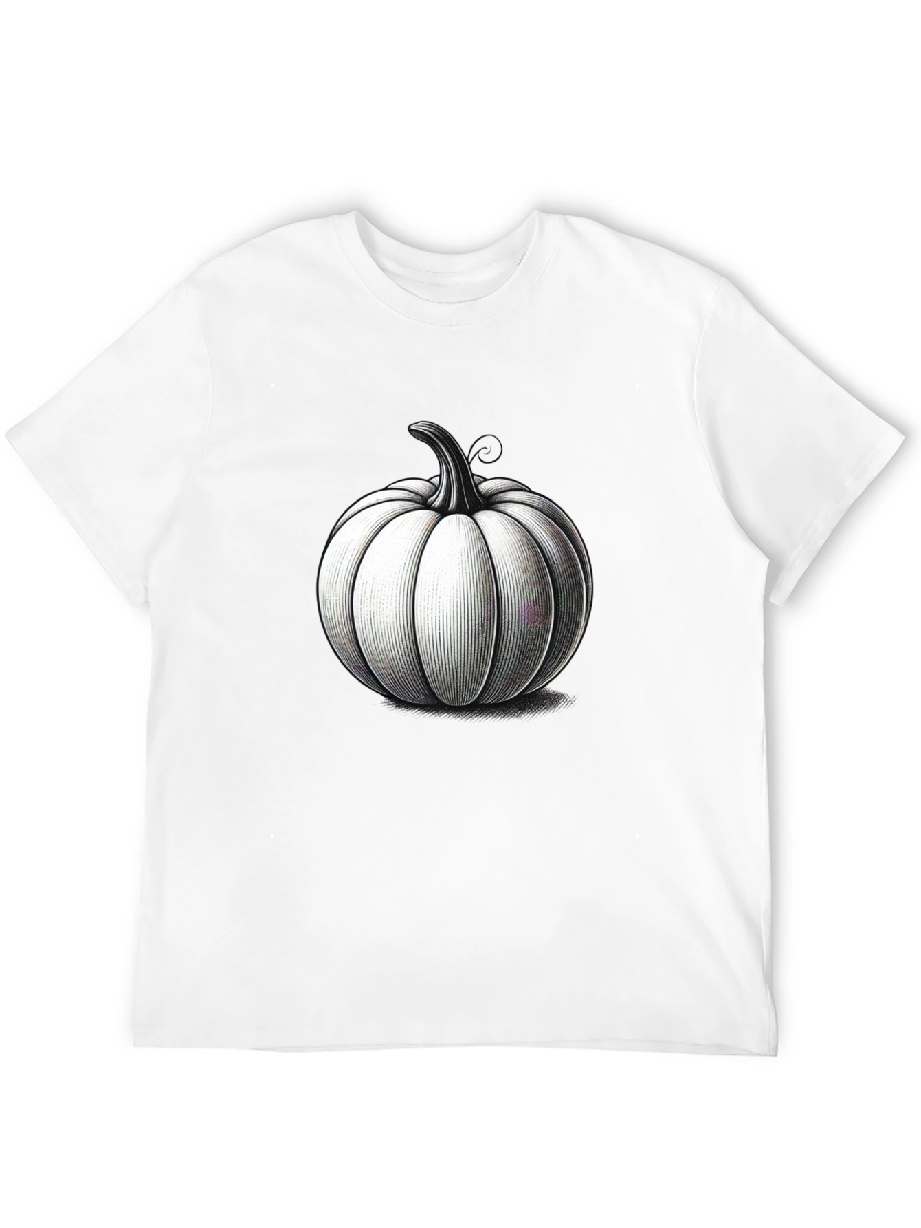 Black Black T-Shirt with Pumpkin Design view 12