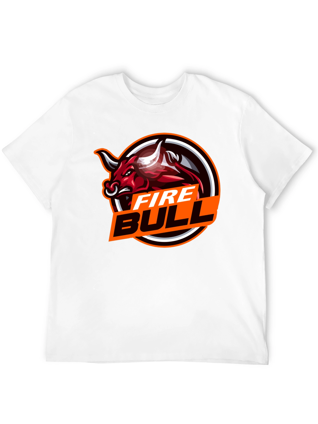 Black Fire Bull Graphic Tee - Black Cotton T-Shirt view 12