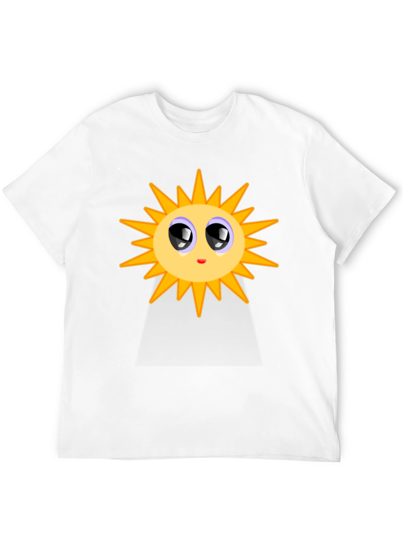 Black Cute Sun Graphic T-Shirt - Black Cotton Blend view 12