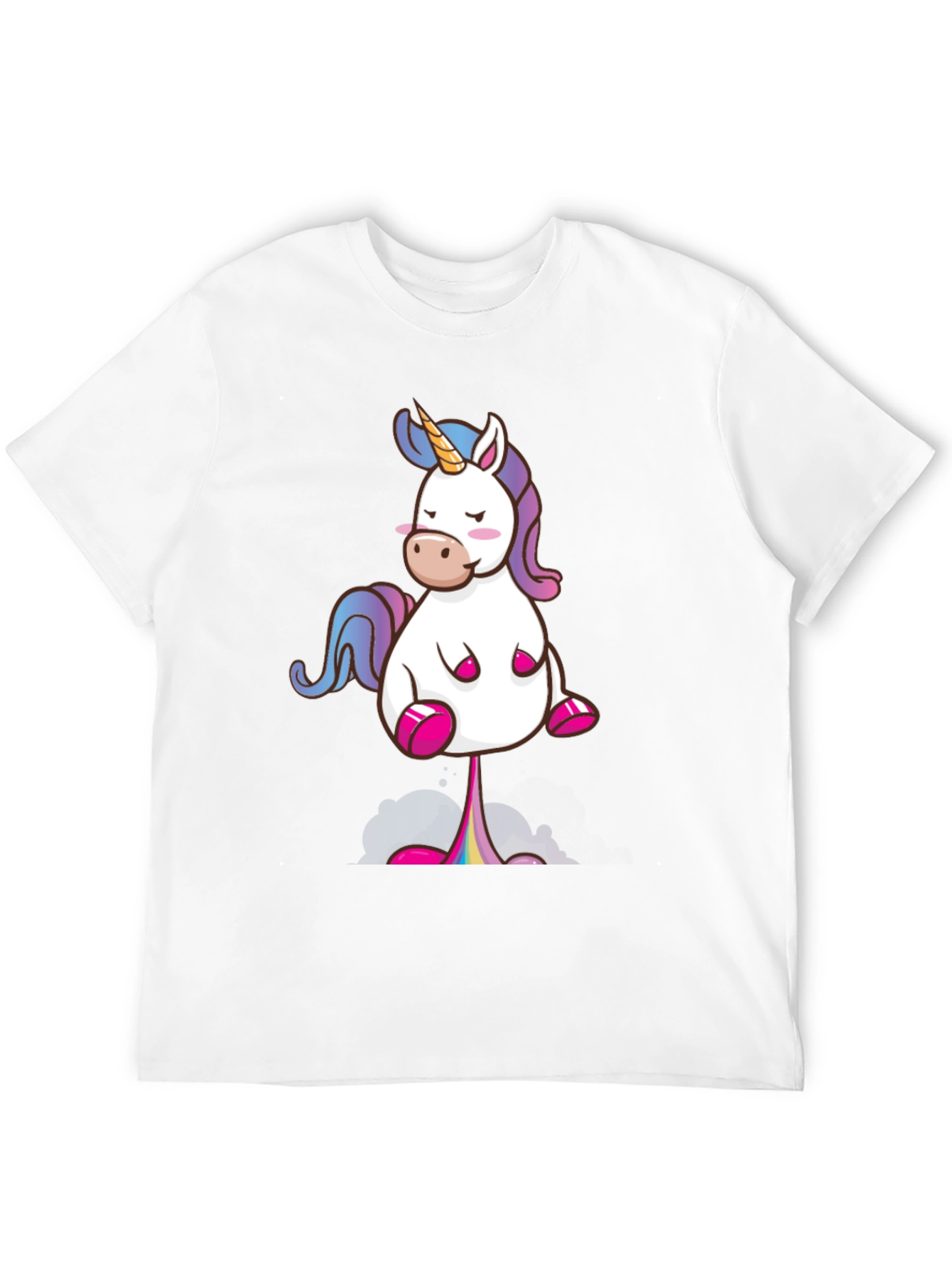 Black Funny Unicorn T-Shirt - Rainbow Poop Tee view 12