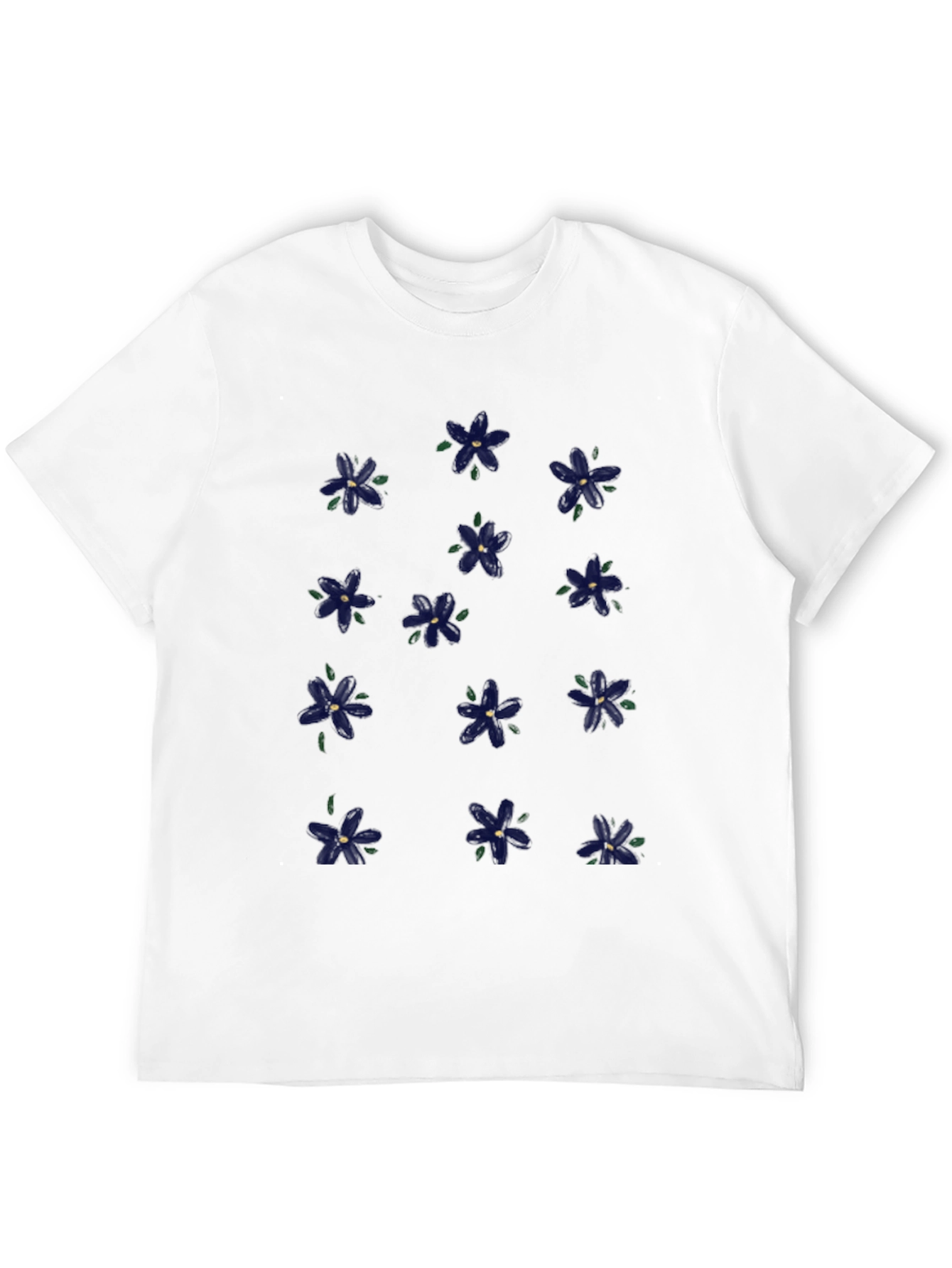 Black Floral Print Black T-Shirt view 12