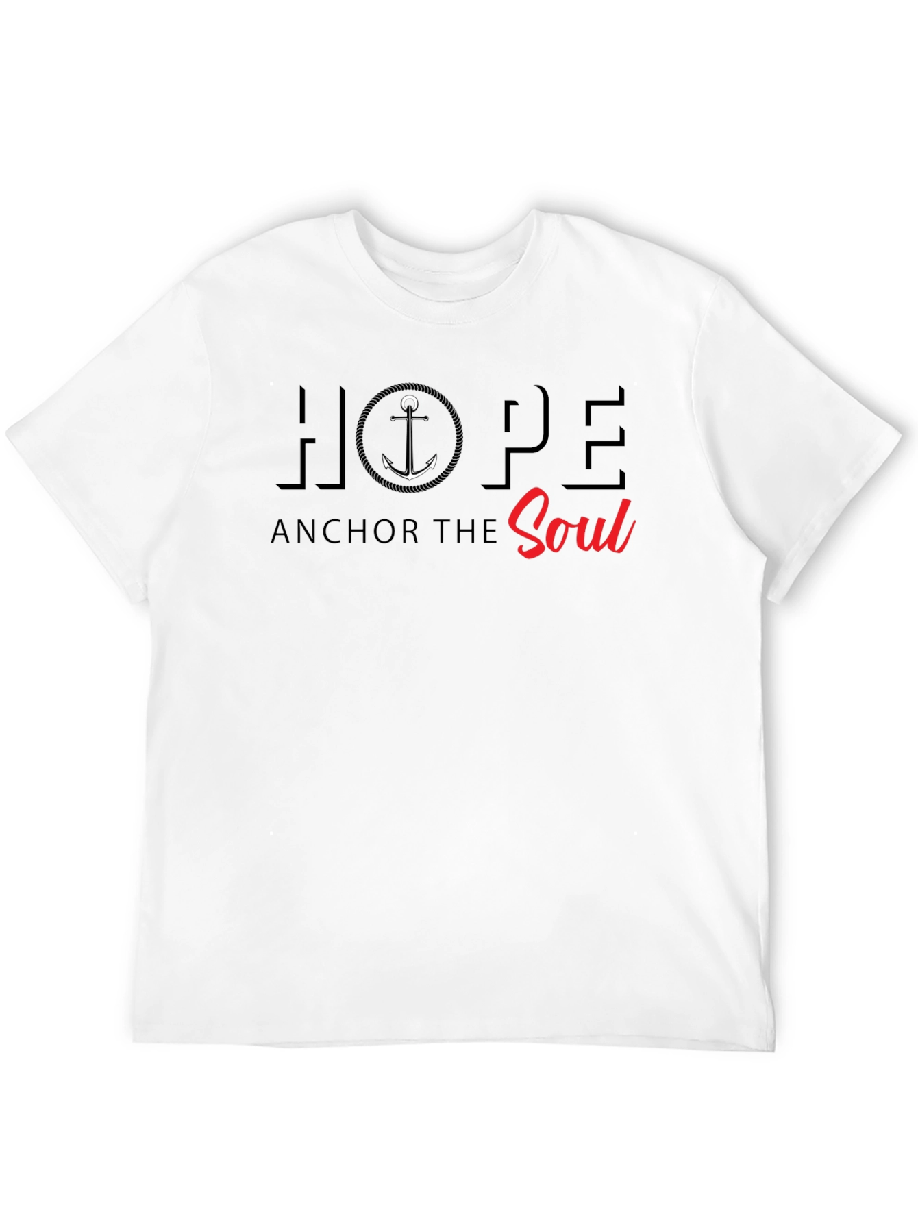 Black Hope Anchor the Soul Graphic T-Shirt view 12