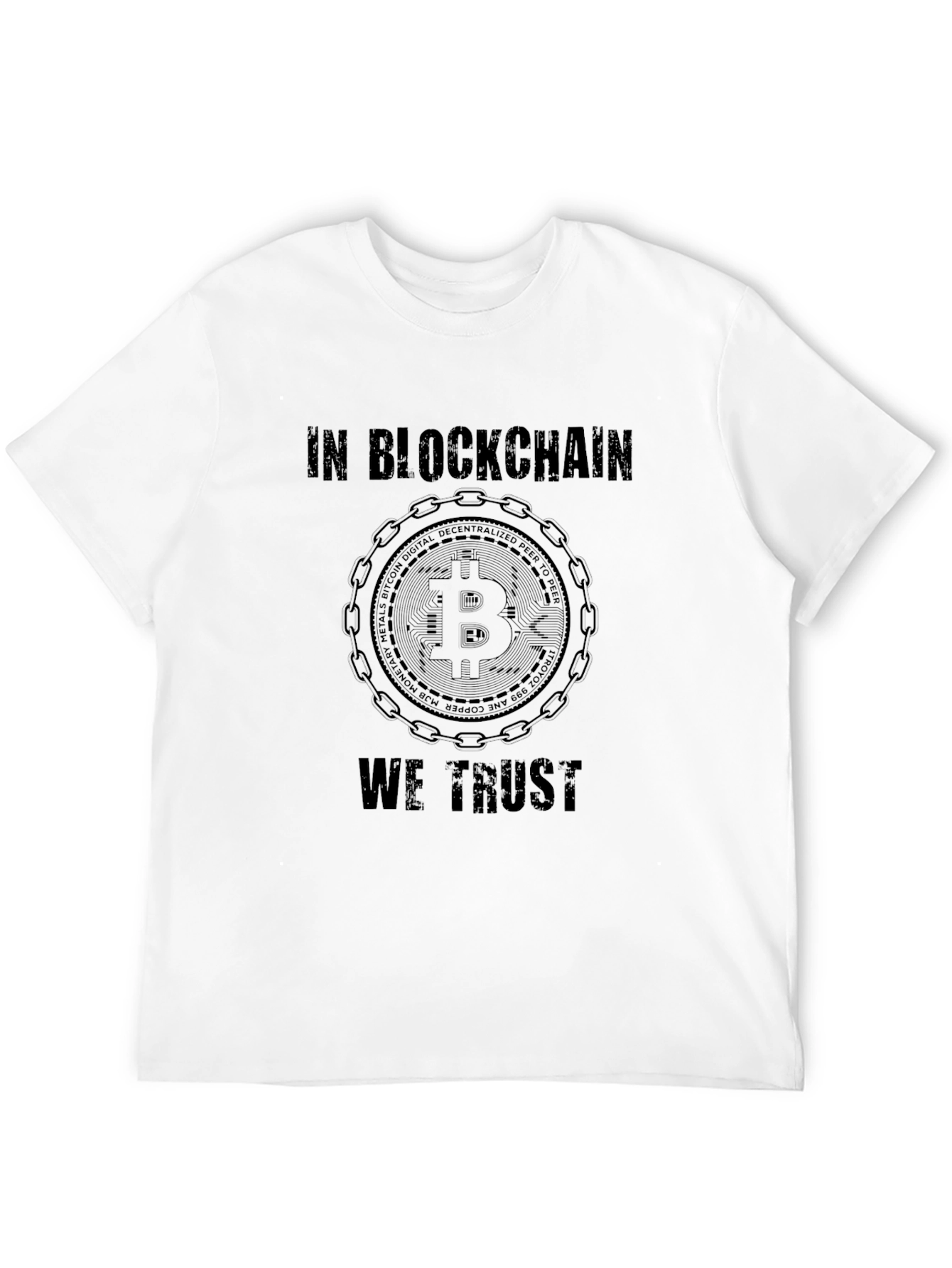 Black In Blockchain We Trust Black T-Shirt view 12