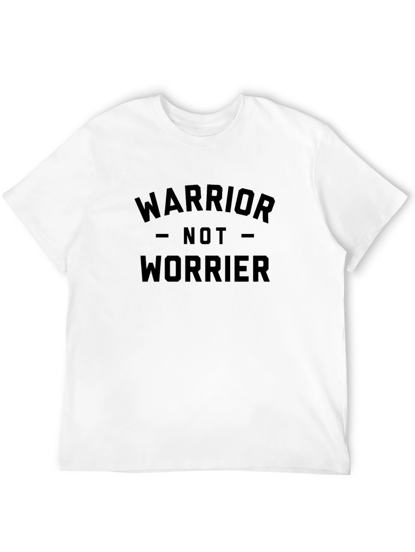 Black Warrior Not Worrier Black Graphic Tee view 12