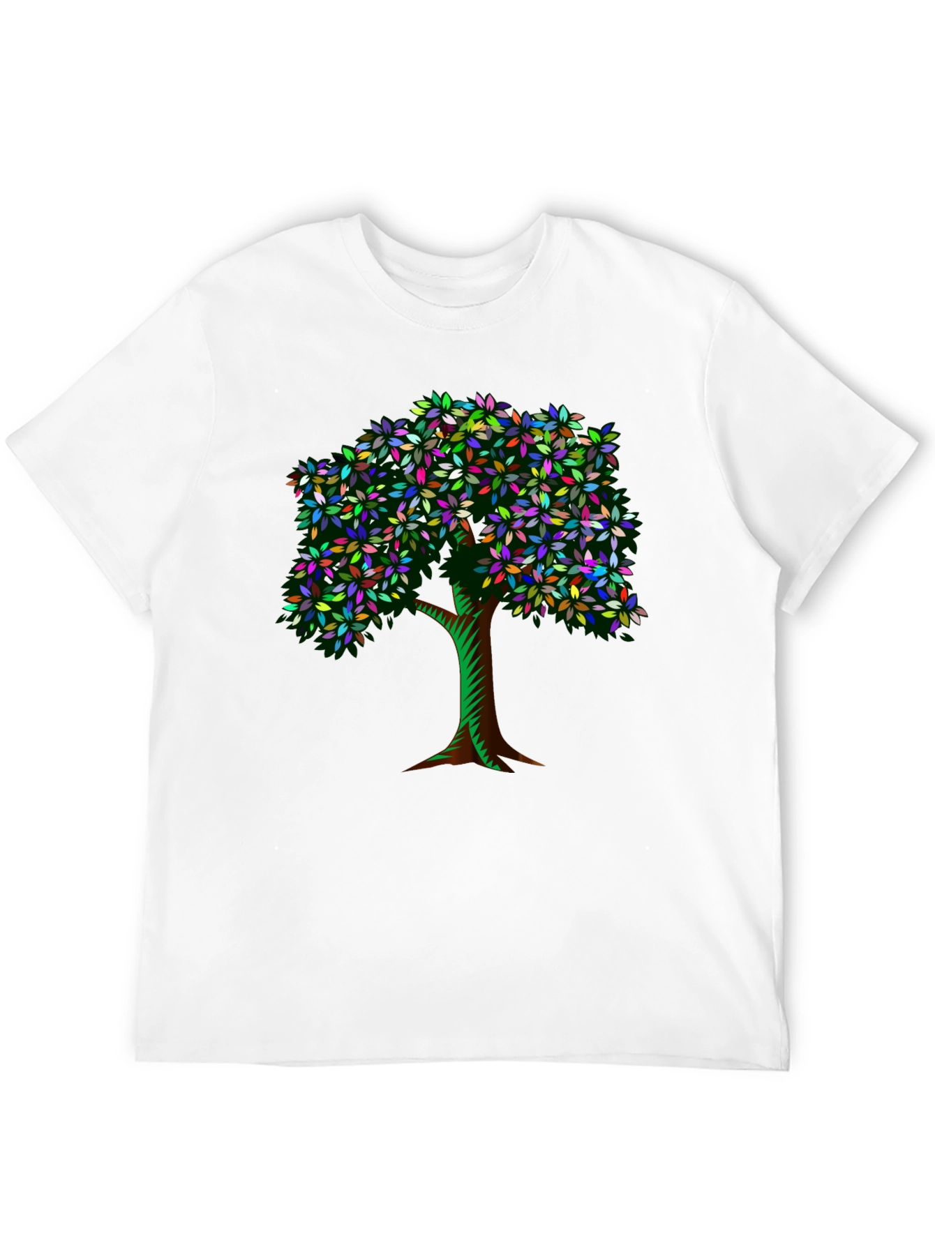 Black Colorful Tree Graphic Tee - Nature Inspired Art view 12