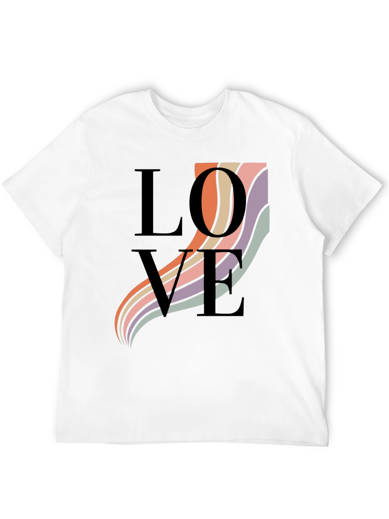 Black Love Waves Graphic T-Shirt - Black view 12