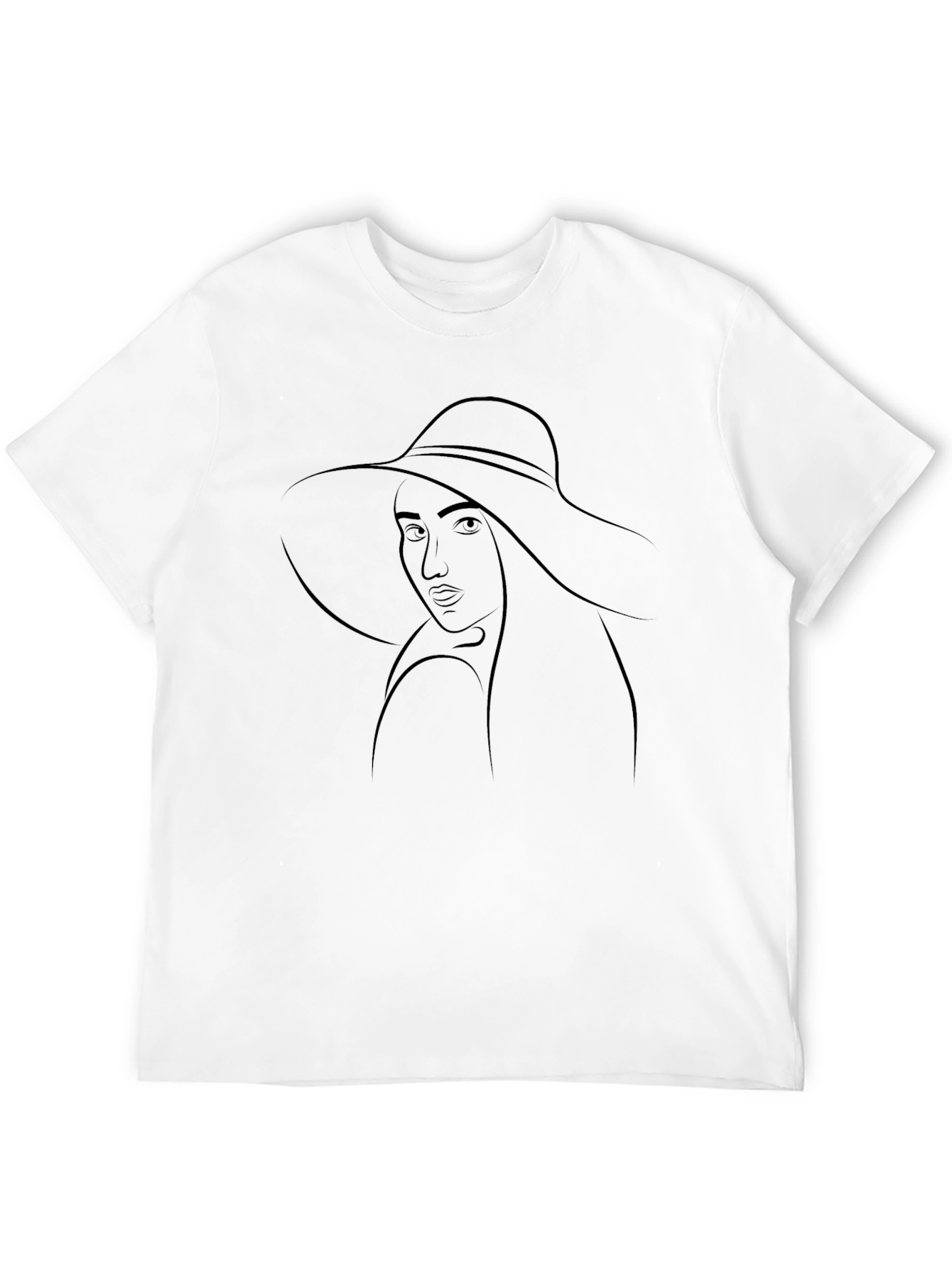 Black Elegant Woman's Portrait Black T-Shirt view 12