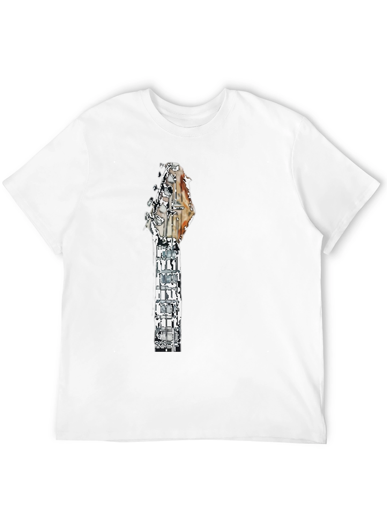 Black Guitar Headstock Graphic Tee - Rocker Style view 12