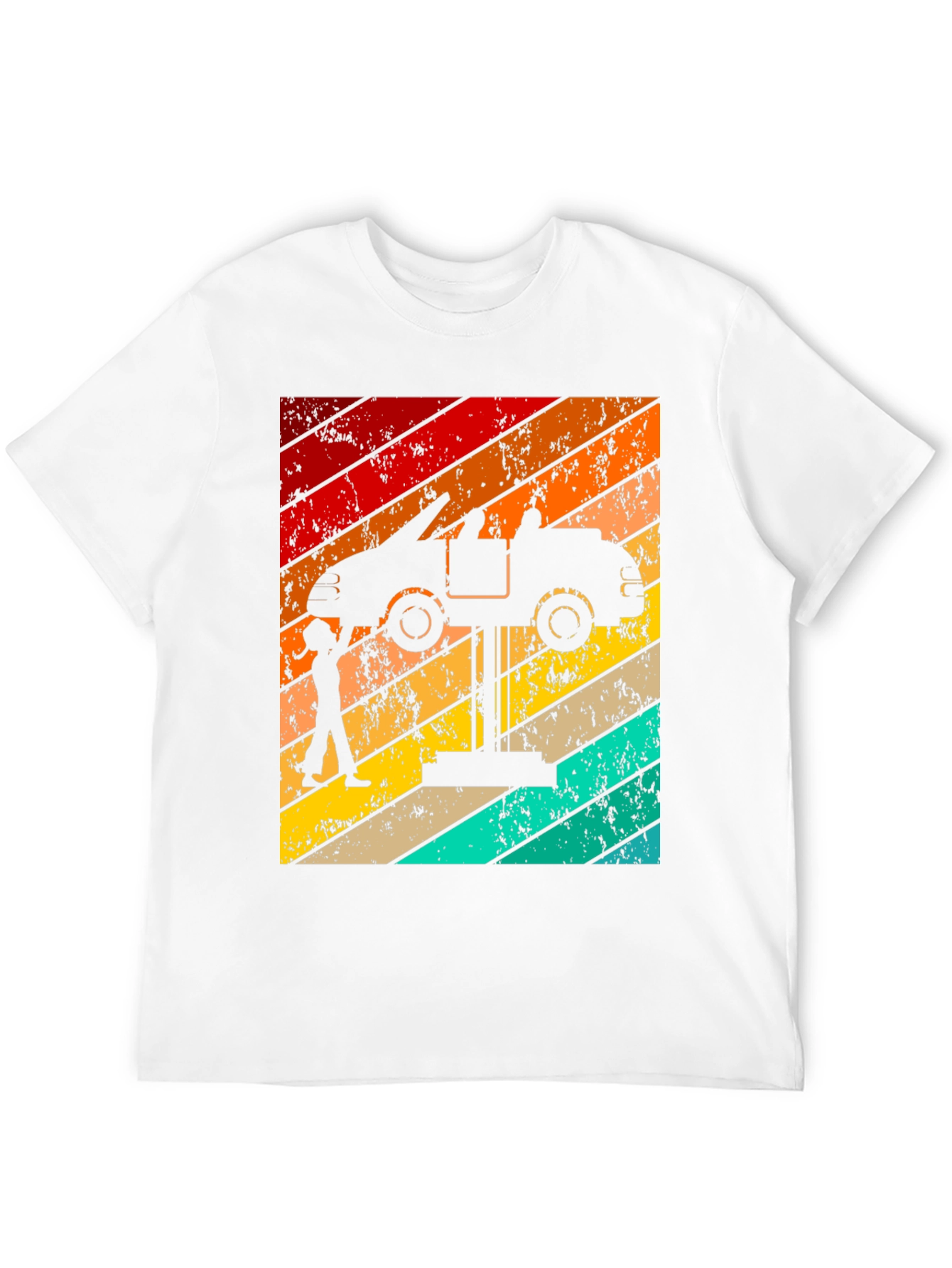 Black Retro Car Mechanic T-Shirt view 12