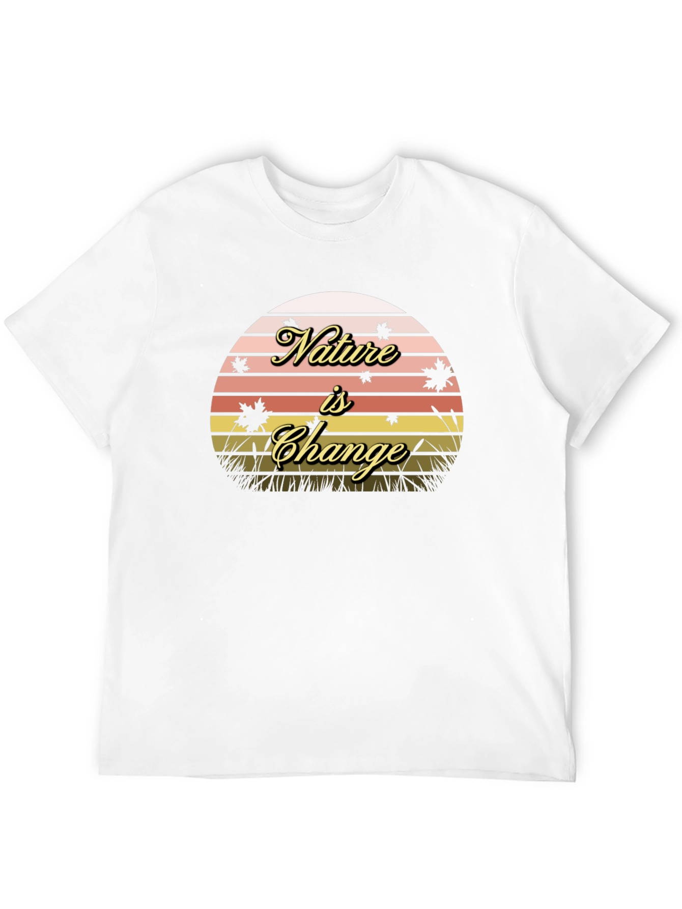 Black Nature is Change Black T-Shirt view 12