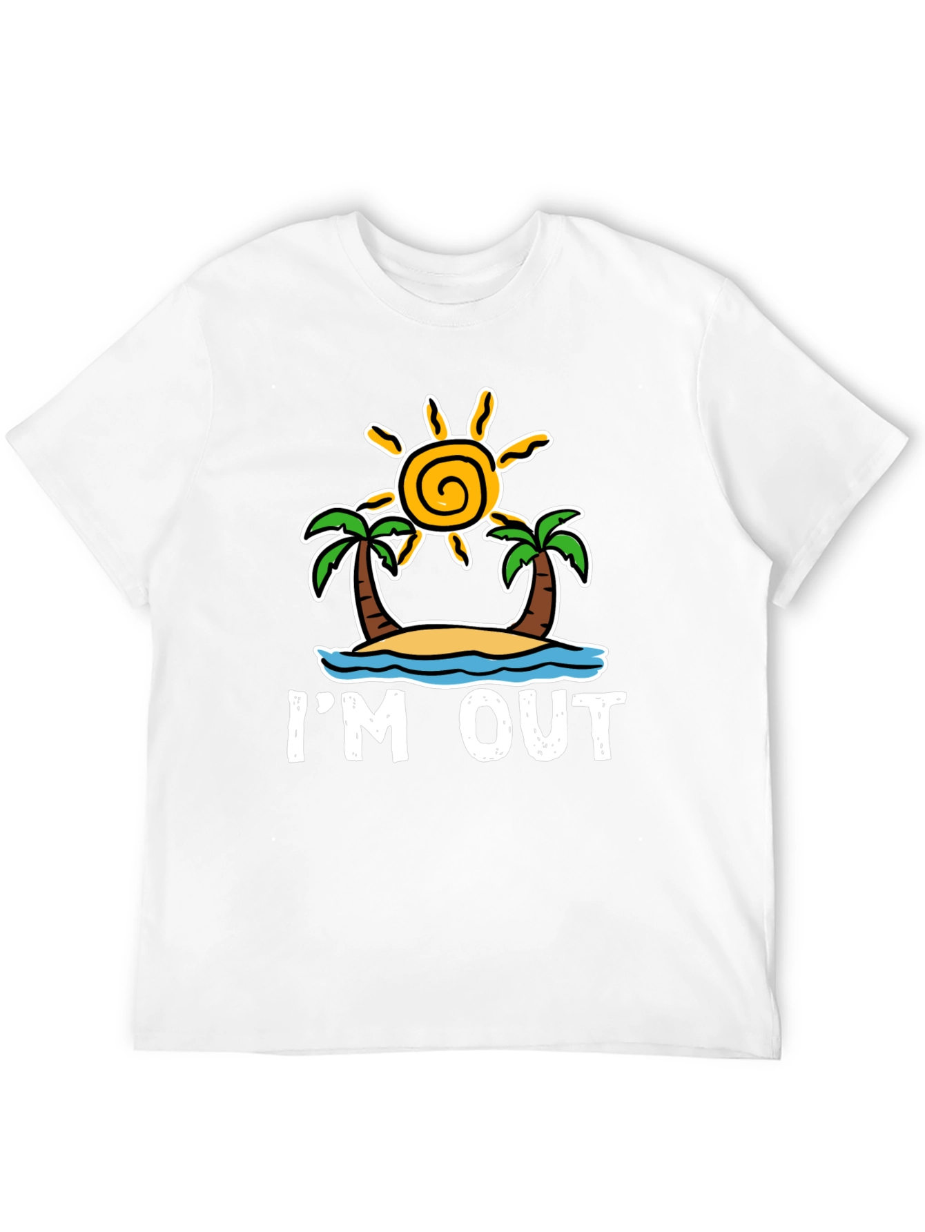 Black I'm Out T-Shirt: Beach Island Getaway Tee view 12