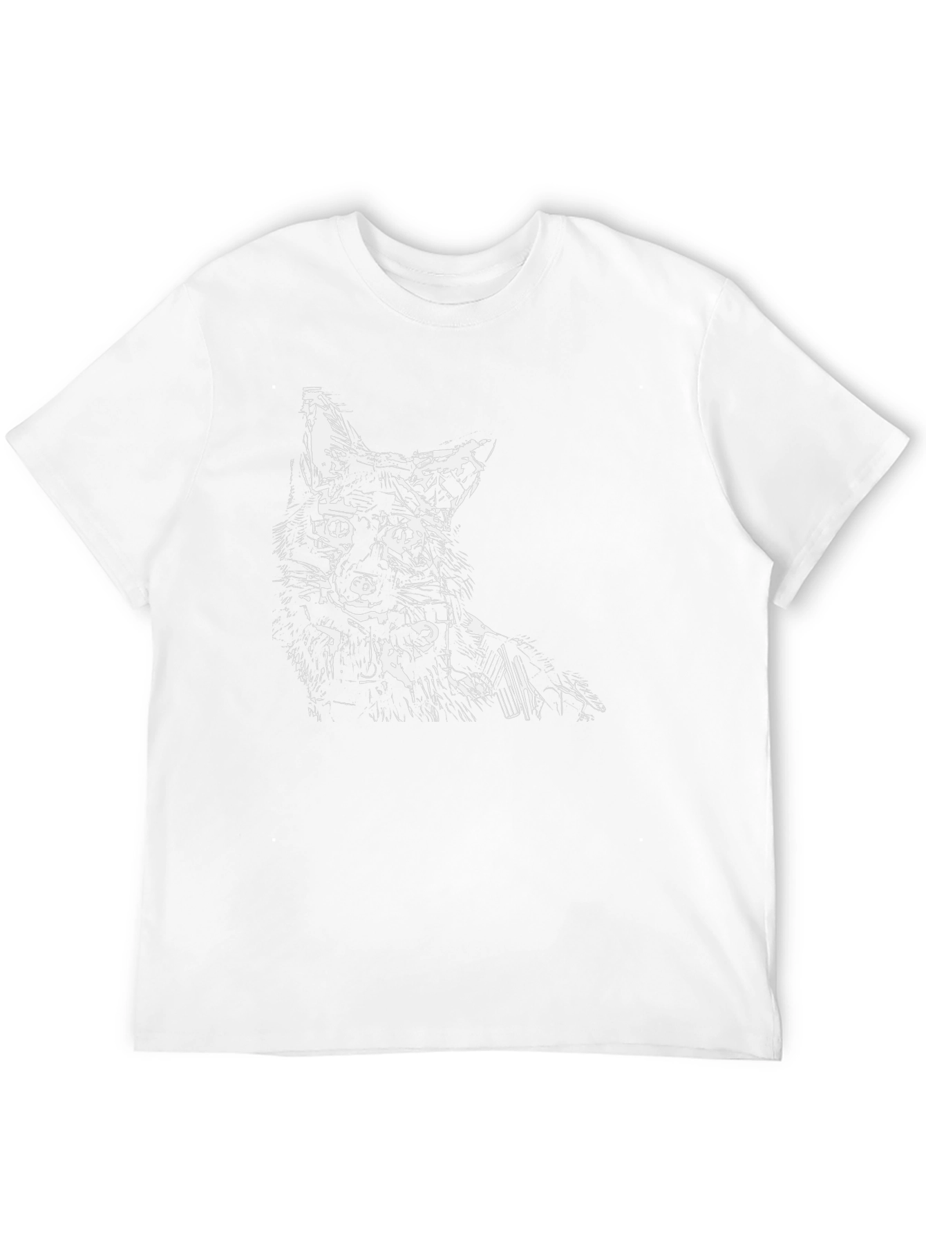 Black Abstract Fox Graphic Black T-Shirt view 12