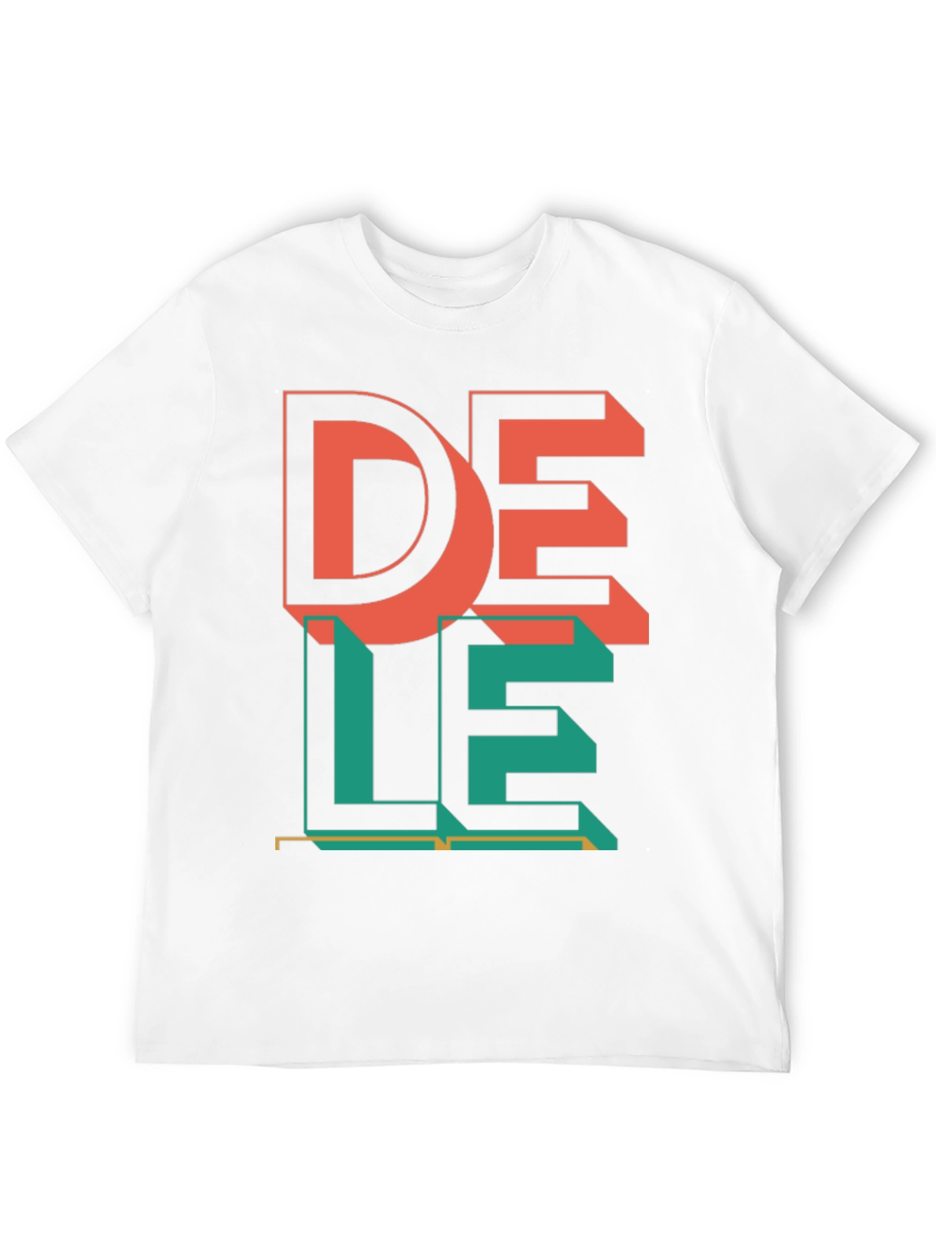 Black Retro DE LE Graphic Tee - Black Cotton Blend view 12