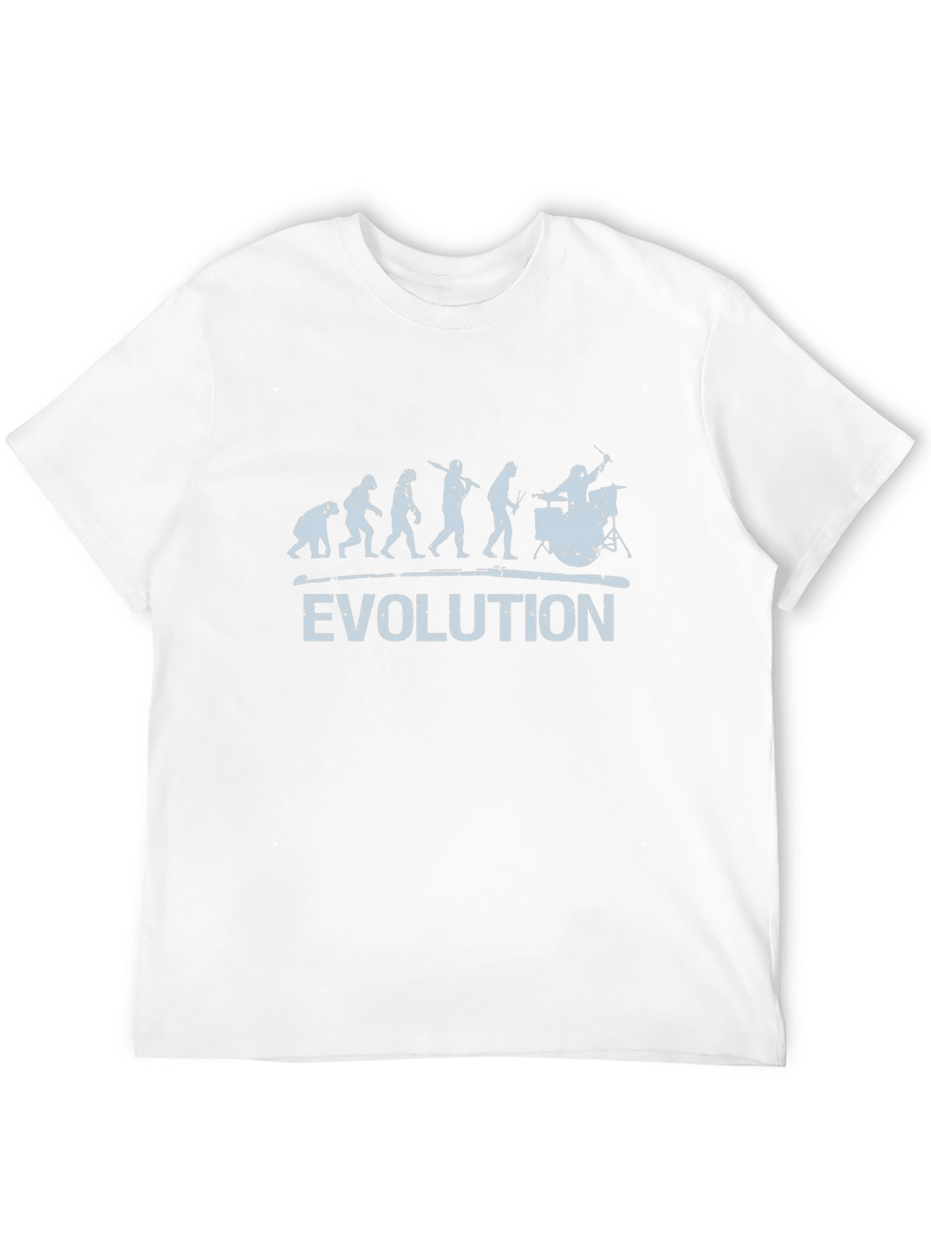 Black Evolution of Drummer T-Shirt - Black Cotton Tee view 12