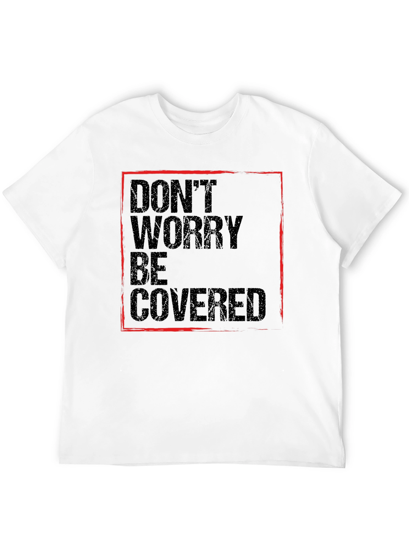 Black Don't Worry Be Covered Graphic Tee view 12