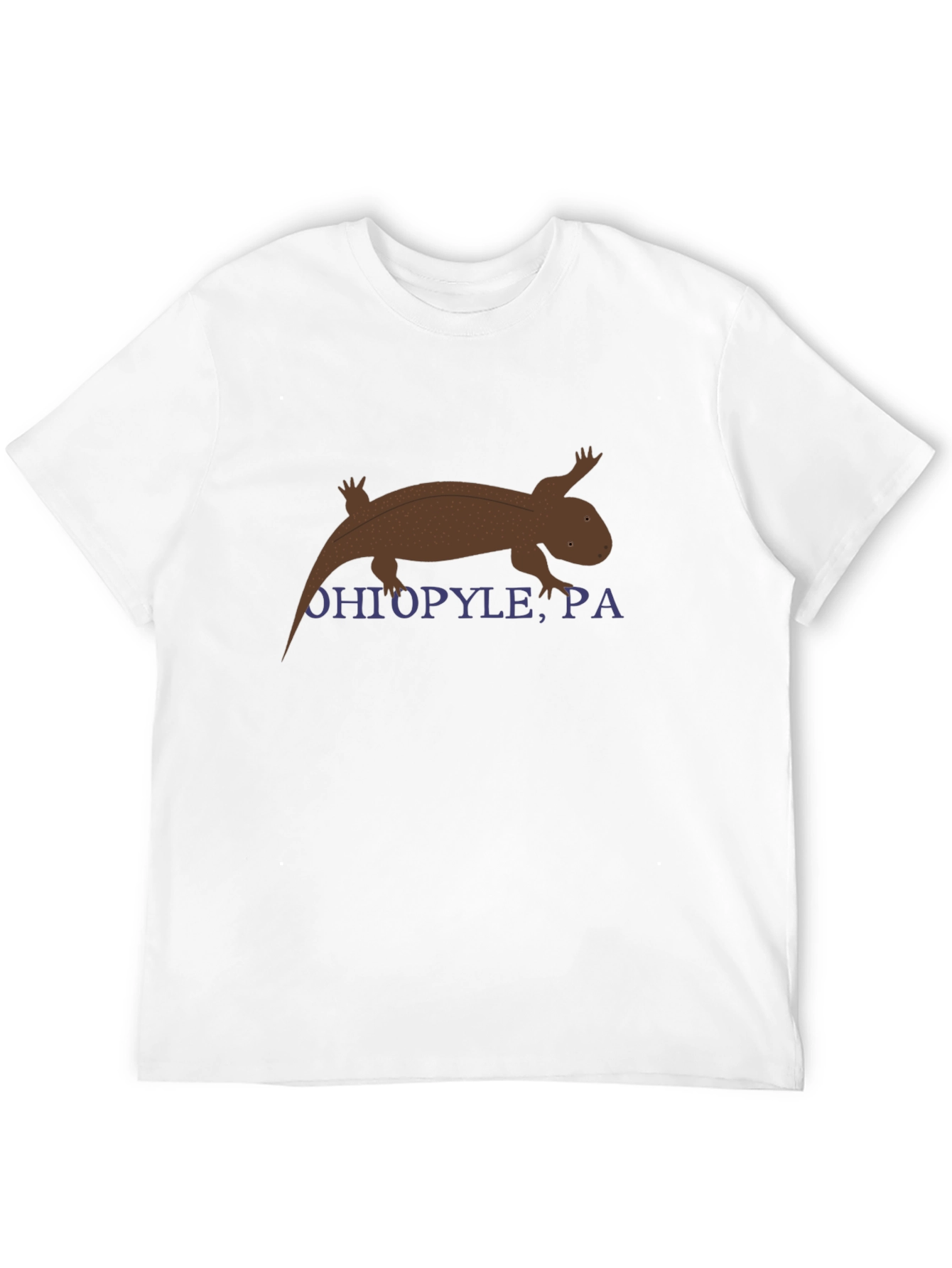 Black Ohiopyle PA Hellbender Salamander Tee view 12